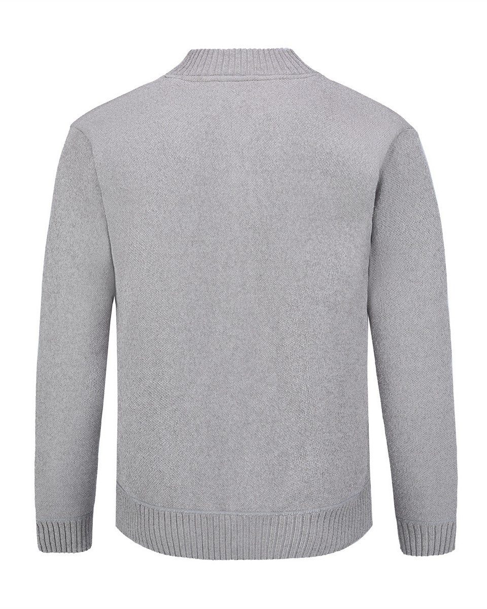 Allthemen Strickjacke Herren Strickjacke mit Stehkragen Cardigan Männer Pulli für Winter – Bild 2 von 5