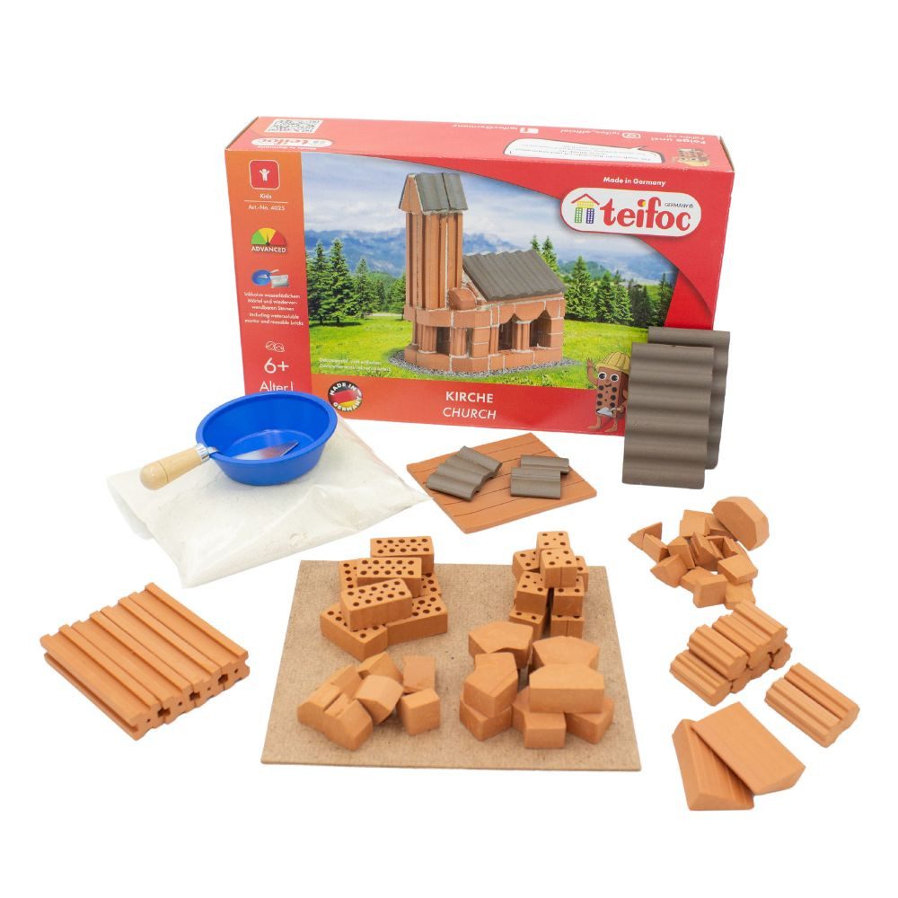 teifoc Kirche, Kapelle Steinbaukasten, (Kreativset, 70 St., Bastelset), Kreativspielzeug, Made in Germany