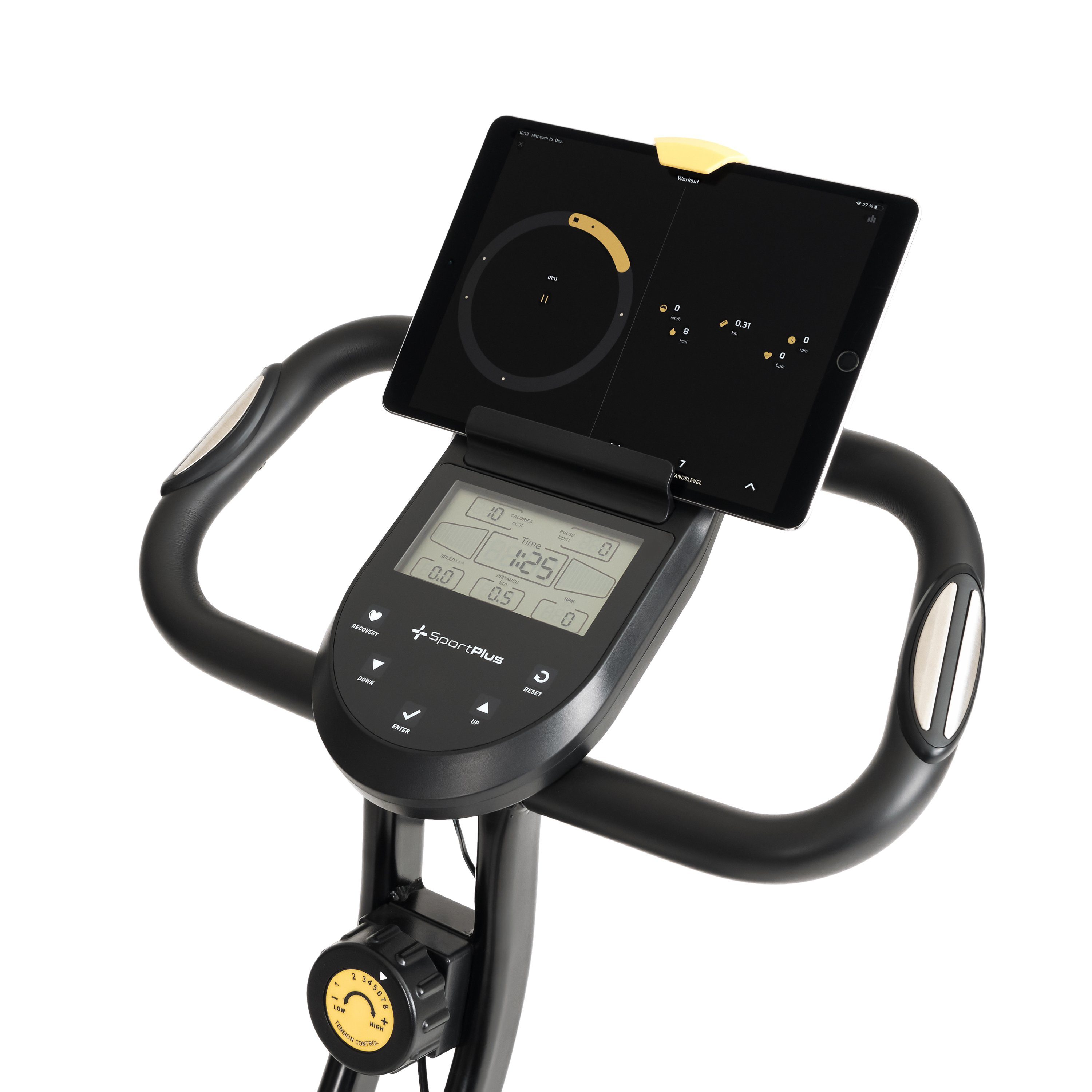 SP-HT-1200-B-iE, zuhause, X-Bike 8 mit SportPlus Stufen Heimtrainer, für klappbar Heimtrainer