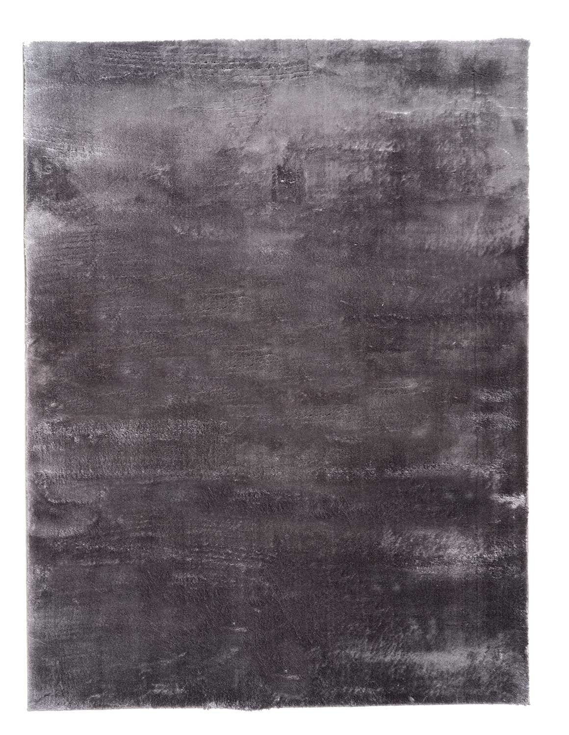 Teppich LOFT, Anthrazit, 160 x 230 cm, Polyester, Uni, merinos, rechteckig, Höhe: 19 mm