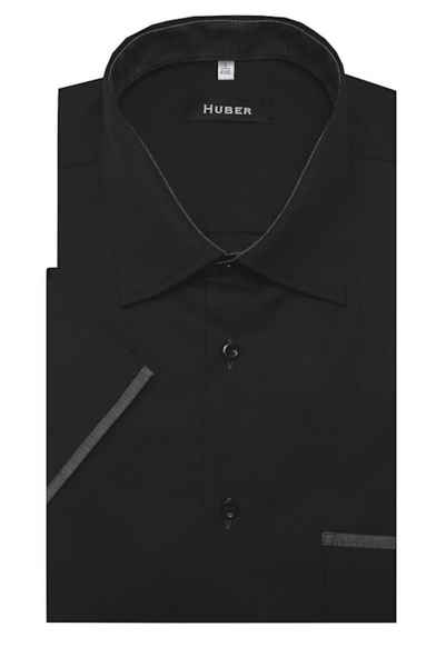 Huber Hemden Kurzarmhemd HU-0194 Kent-Kragen, Kontrast, Kurzarm, Regular-gerader Schnitt, Made in EU