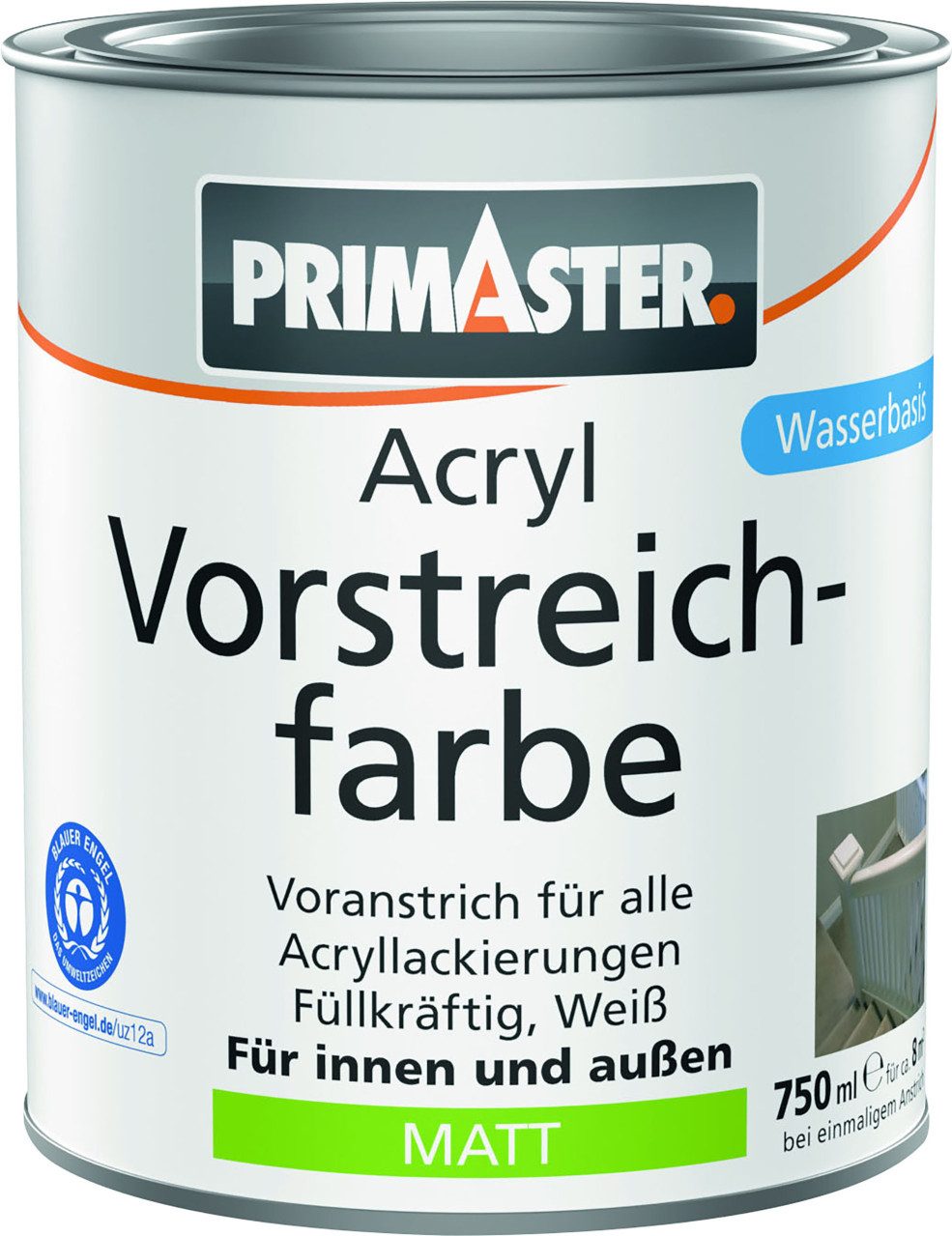 Primaster Acryl-Vorstrichgrund Primaster Acryl Vorstreichfarbe 750 ml weiß