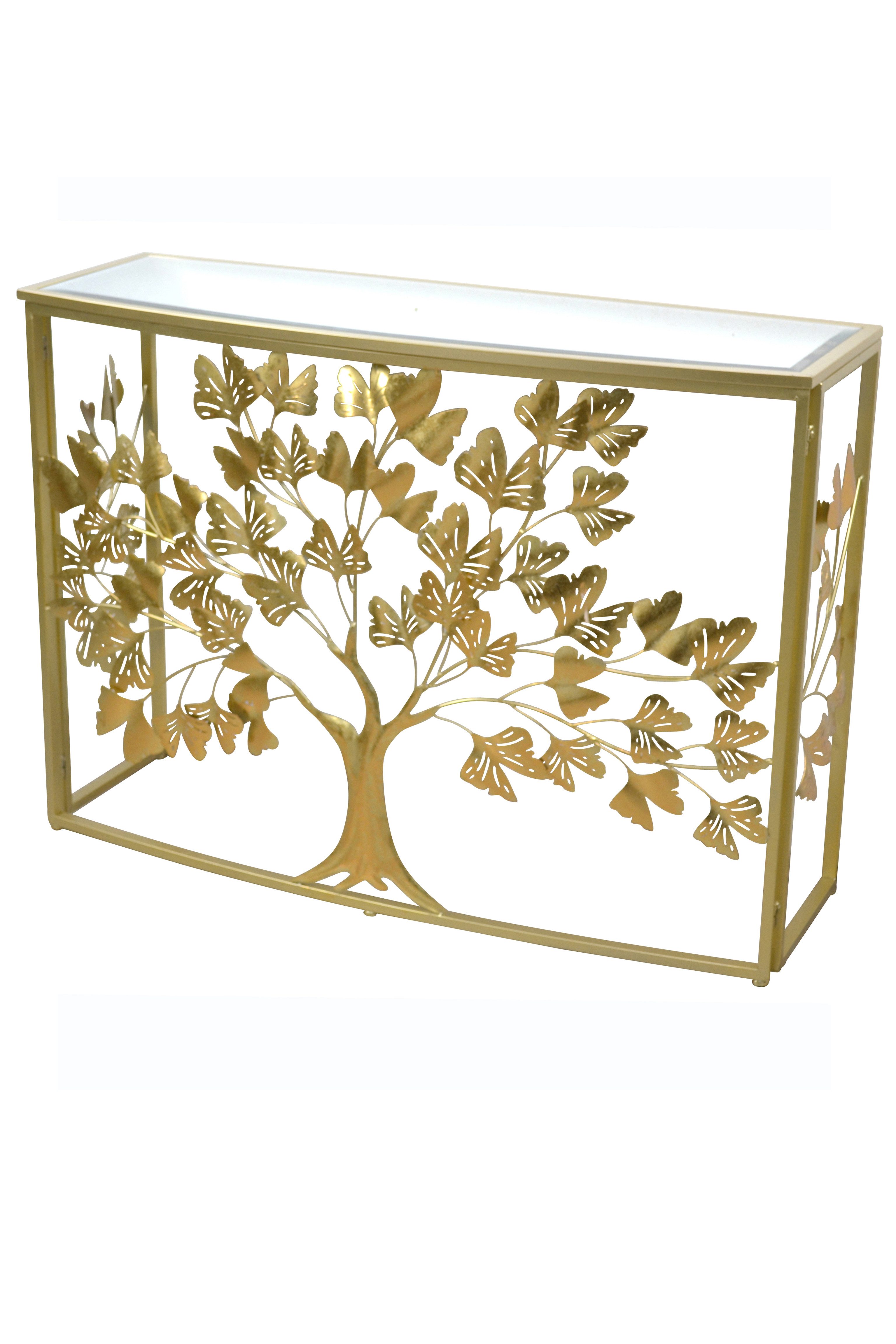 moebel-direkt-online Konsolentisch Eleganter Konsolentisch aus Metall mit Spiegelglas