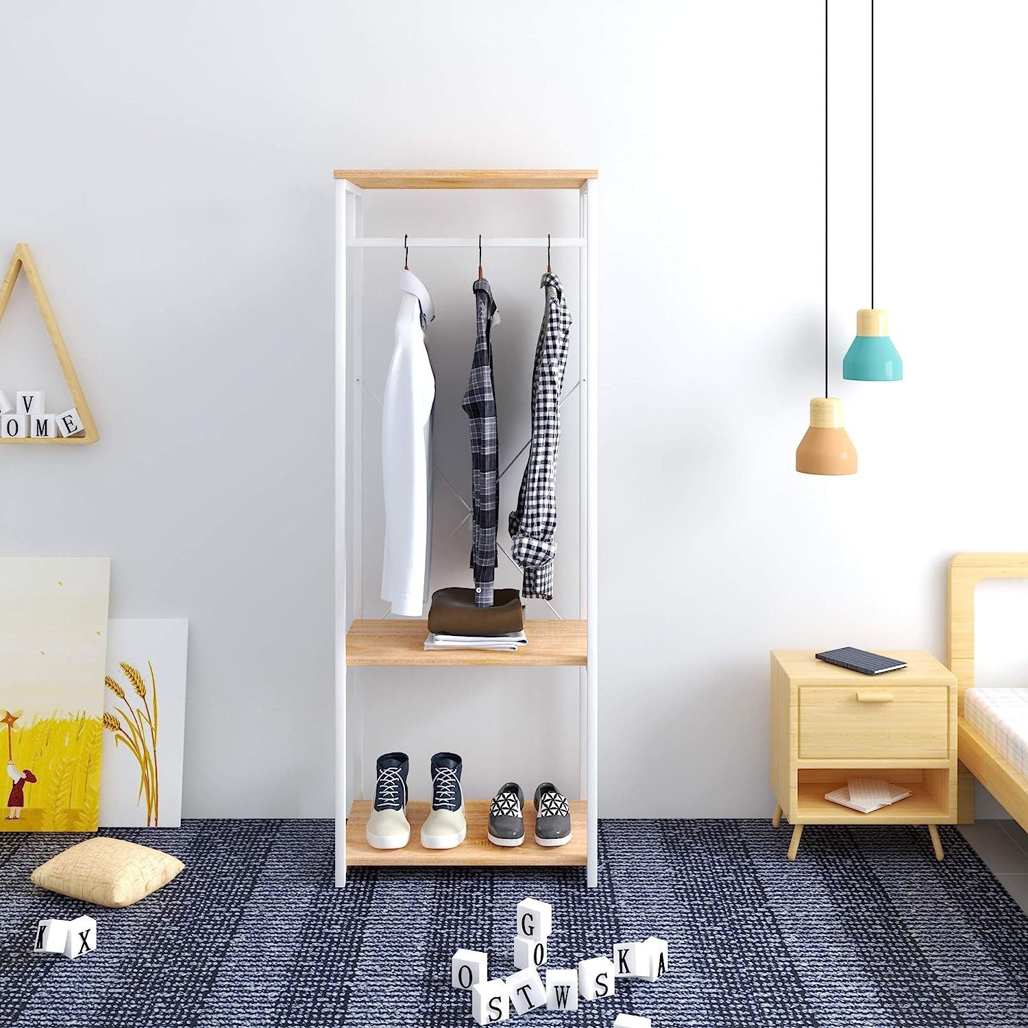 Woltu Kleiderständer, (1 St), mit Schuhregal günstig online kaufen