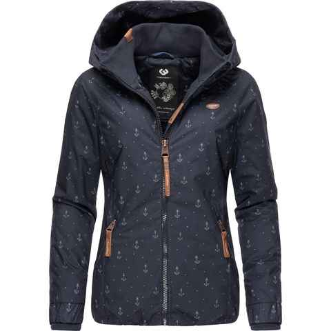 Ragwear Winterjacke Dizzie Marina Winter Intl. Warme Outdoorjacke mit maritimem Print