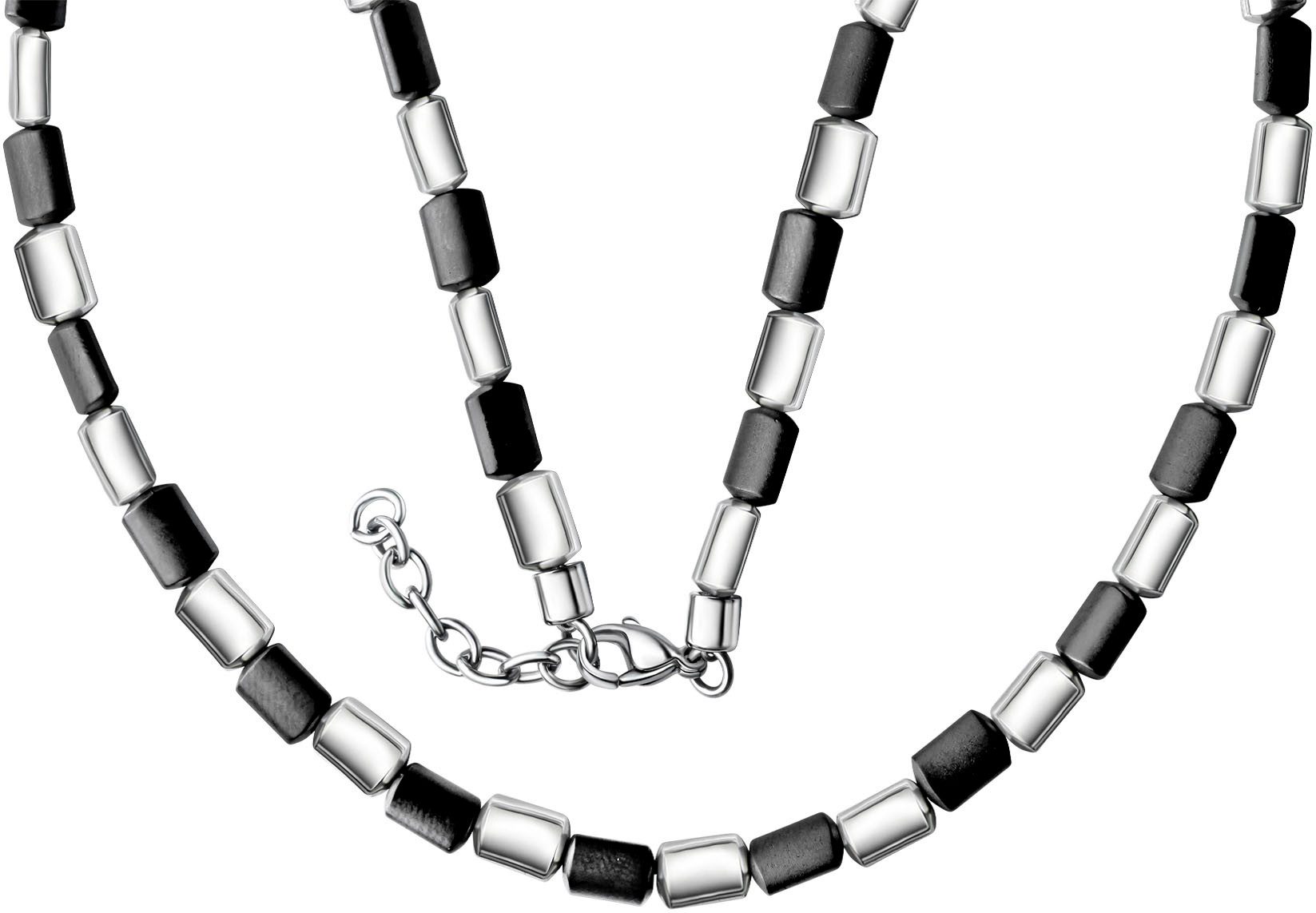 Firetti Edelstahlkette Schmuck Geschenk Halsschmuck Halskette, mit Hämatit