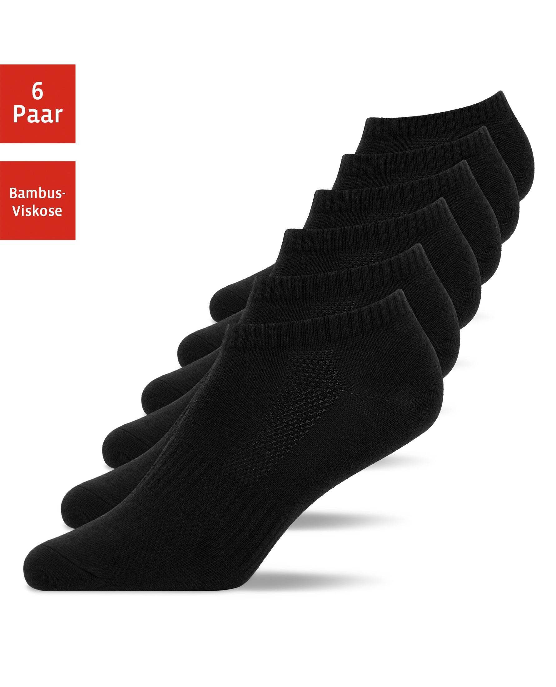 SNOCKS Sneakersocken Bambus Sneaker Socken für Herren & Damen (6-Paar) aus Bambuszellulose, weiches Tragegefühl, perfekt für den Sommer