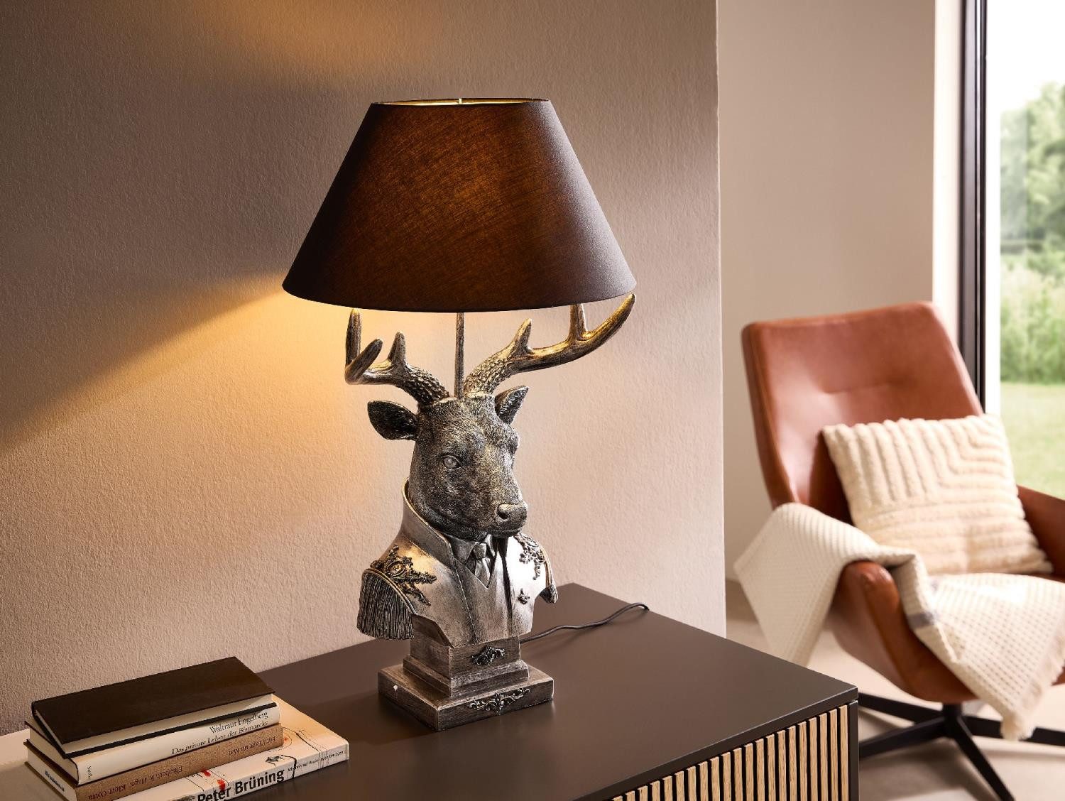 formano Nachttischlampe Tierlampen, Farbe: Silber, Motiv: günstig online kaufen