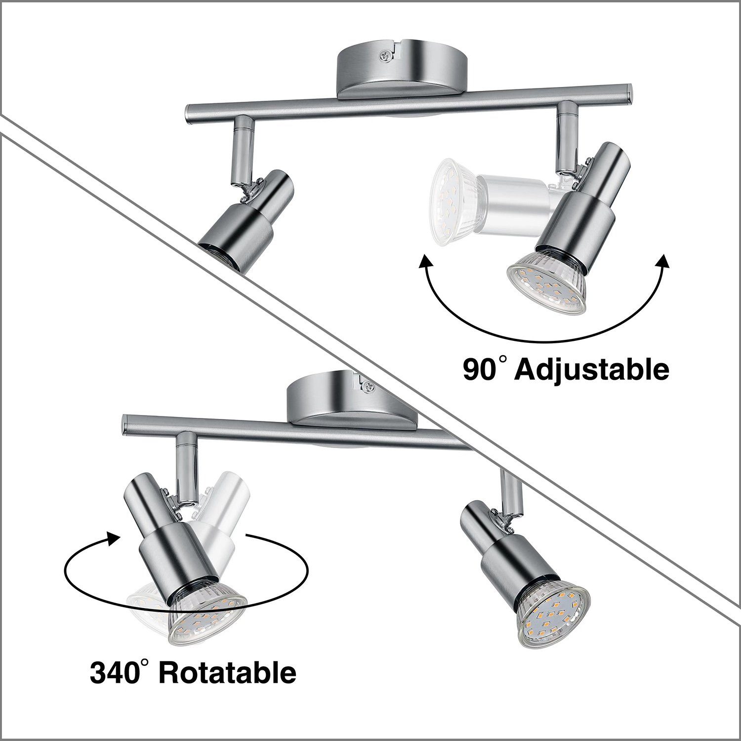IMPTS Deckenspots deckenstrahler Deckenleuchte, Dreh- und schwenkbar