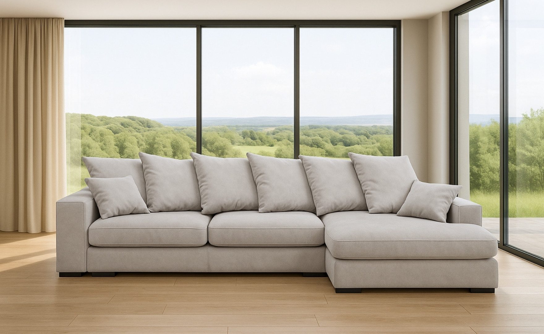 Kaiser Möbel Ecksofa Ecksofa Sofa L-form, Couch L-form Gabon Ottomane Links/Rechts