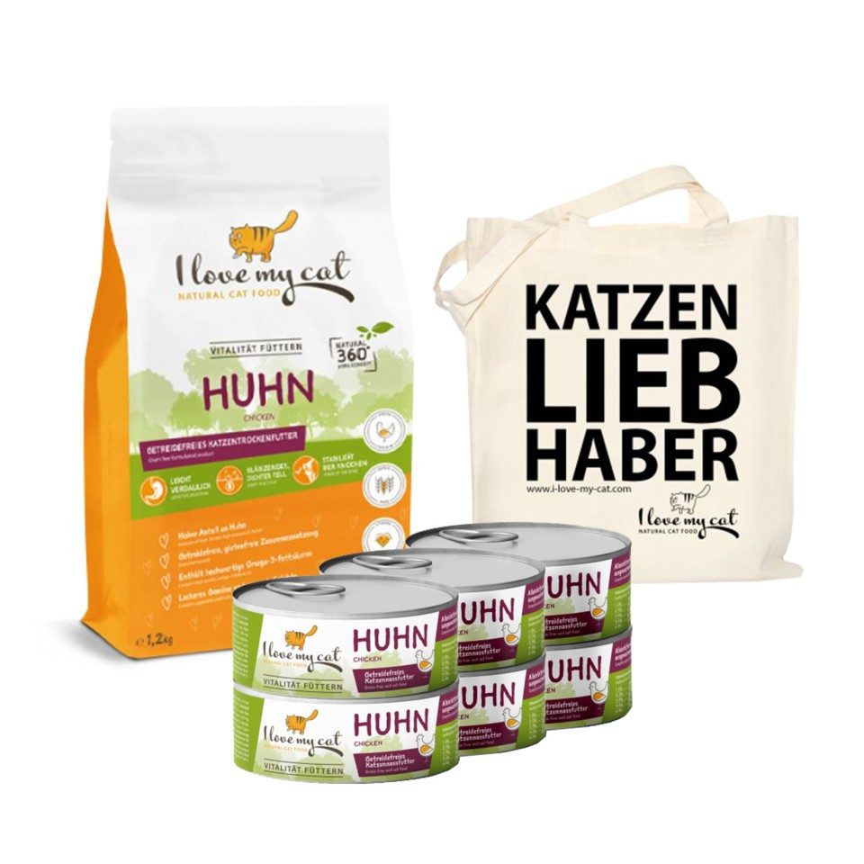I love my cat ILMC set mit Huhn - Trockenfutter mit Huhn + Nassfutter
