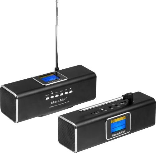 Technaxx 6 (Bluetooth, BT-X29 MusicMan Stereo schwarz Bluetooth Soundstation) W, DAB Bluetooth-Speaker