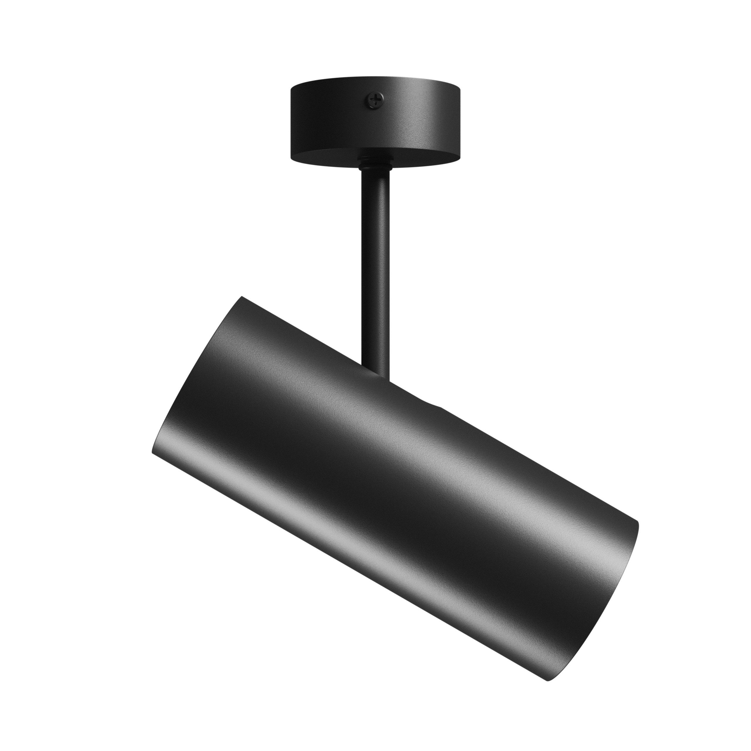 Spectrum LED Deckenleuchte LED GU10 Aufbauleuchte max. 10W Deckenleuchte 250V schwarz IP20 rund, Kein Leuchtmittel enthalten, schwenkbar