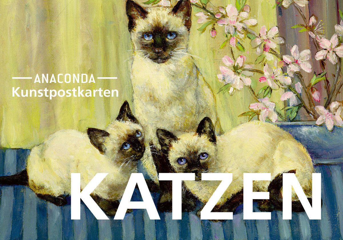 Anaconda Verlag Postkarte Postkarten-Set Katzen: 18 Kunstpostkarten aus hochwertigem Karton.