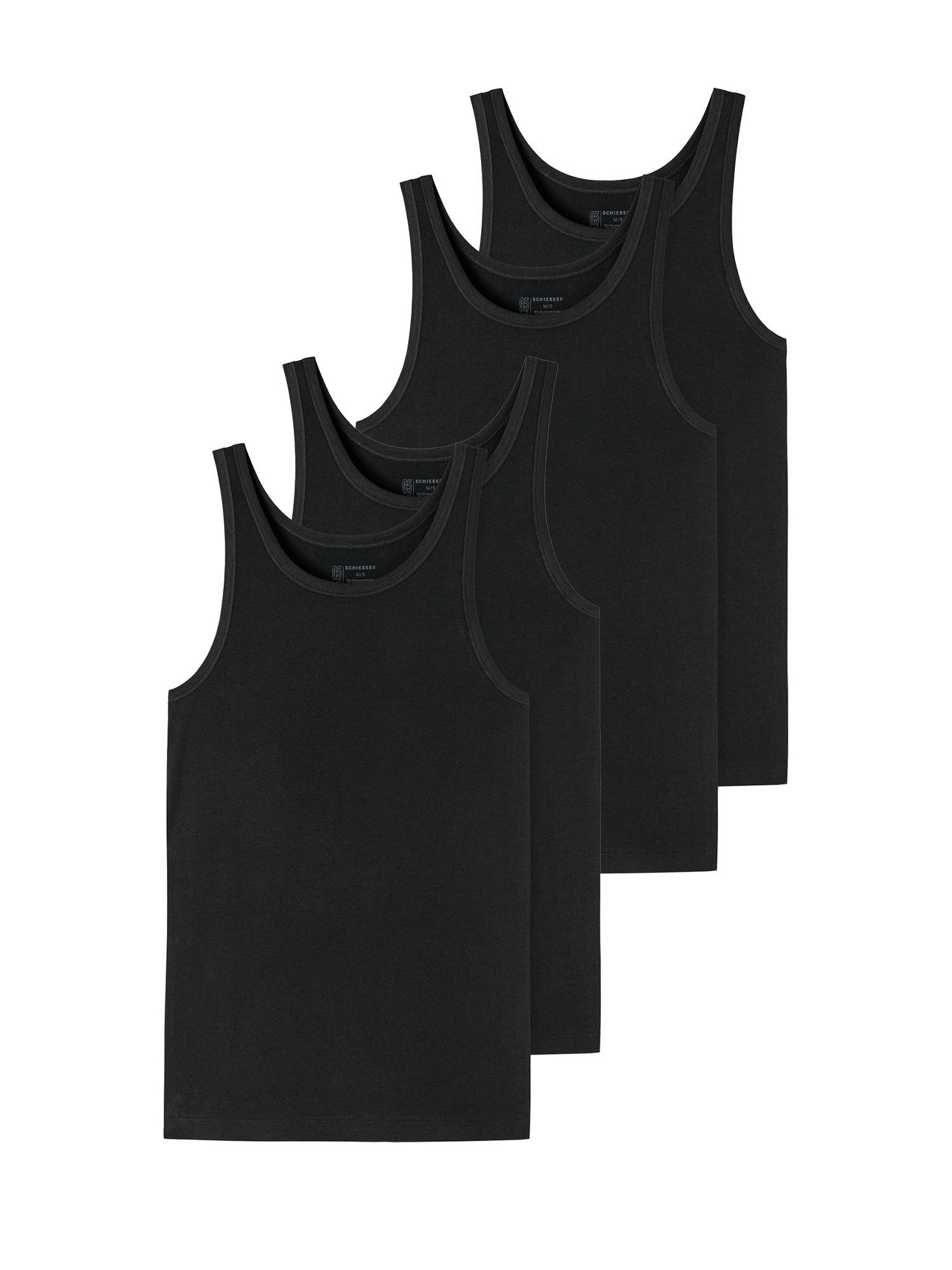 Schiesser Unterhemd 95/5 Organic Cotton (4-St) unterhemd unterzieh-shirt är günstig online kaufen
