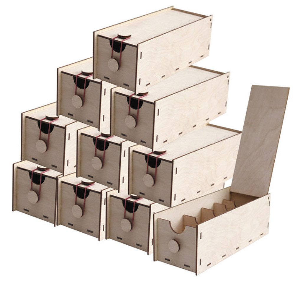 SOL-EXPERT group Modellbausatz 10er Pack, Karteikasten mit 5 Fächern