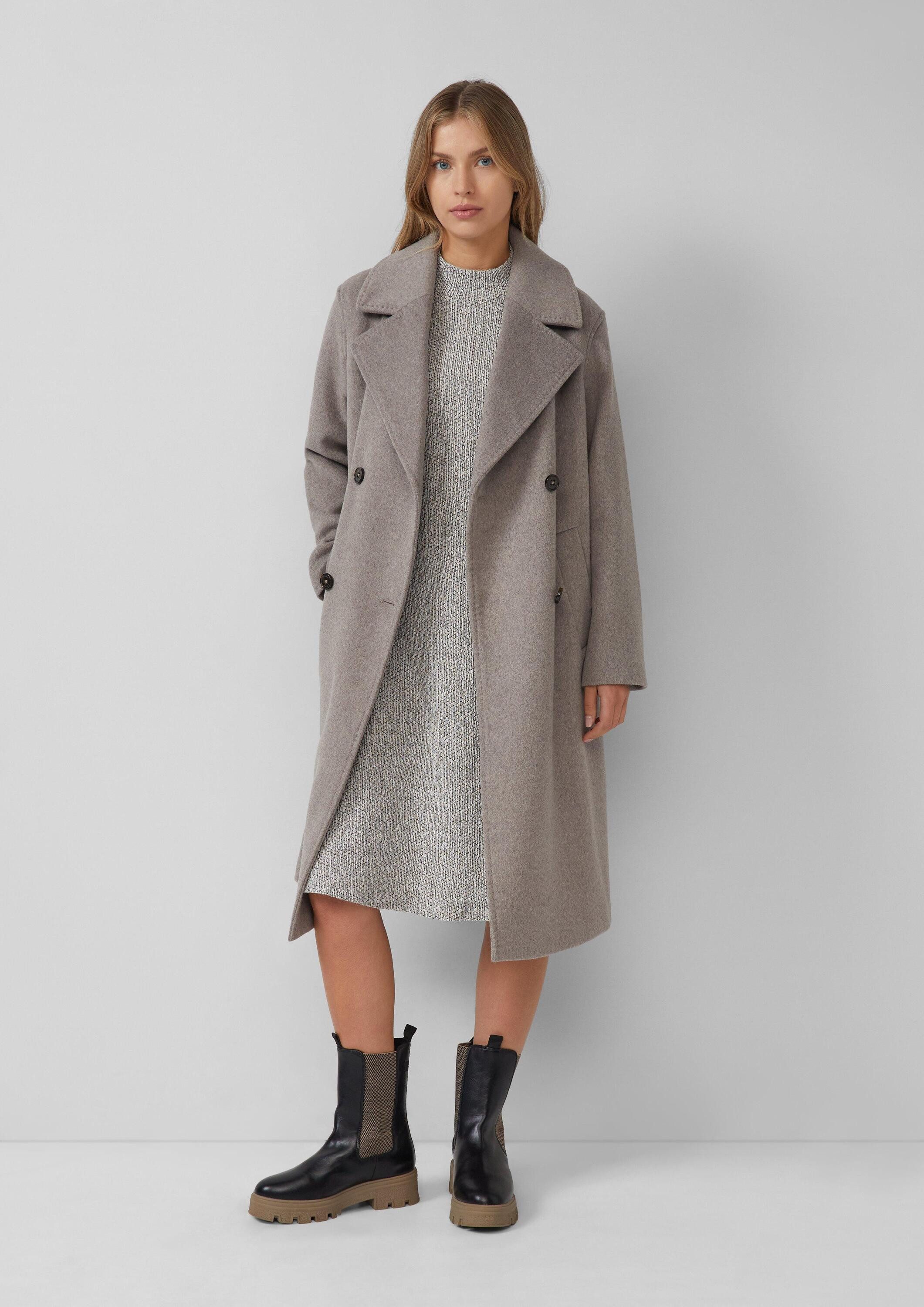 s.Oliver Midikleid Kleid Strukturiertes Jerseykleid mit ausgestelltem Saum