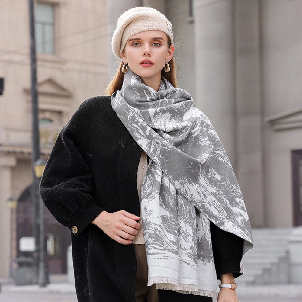 XDeer Modeschal Damen Schal,kuschelweich,Winter Schal Poncho Qualität, Damen Halstuch Geschenk für Frauen gray