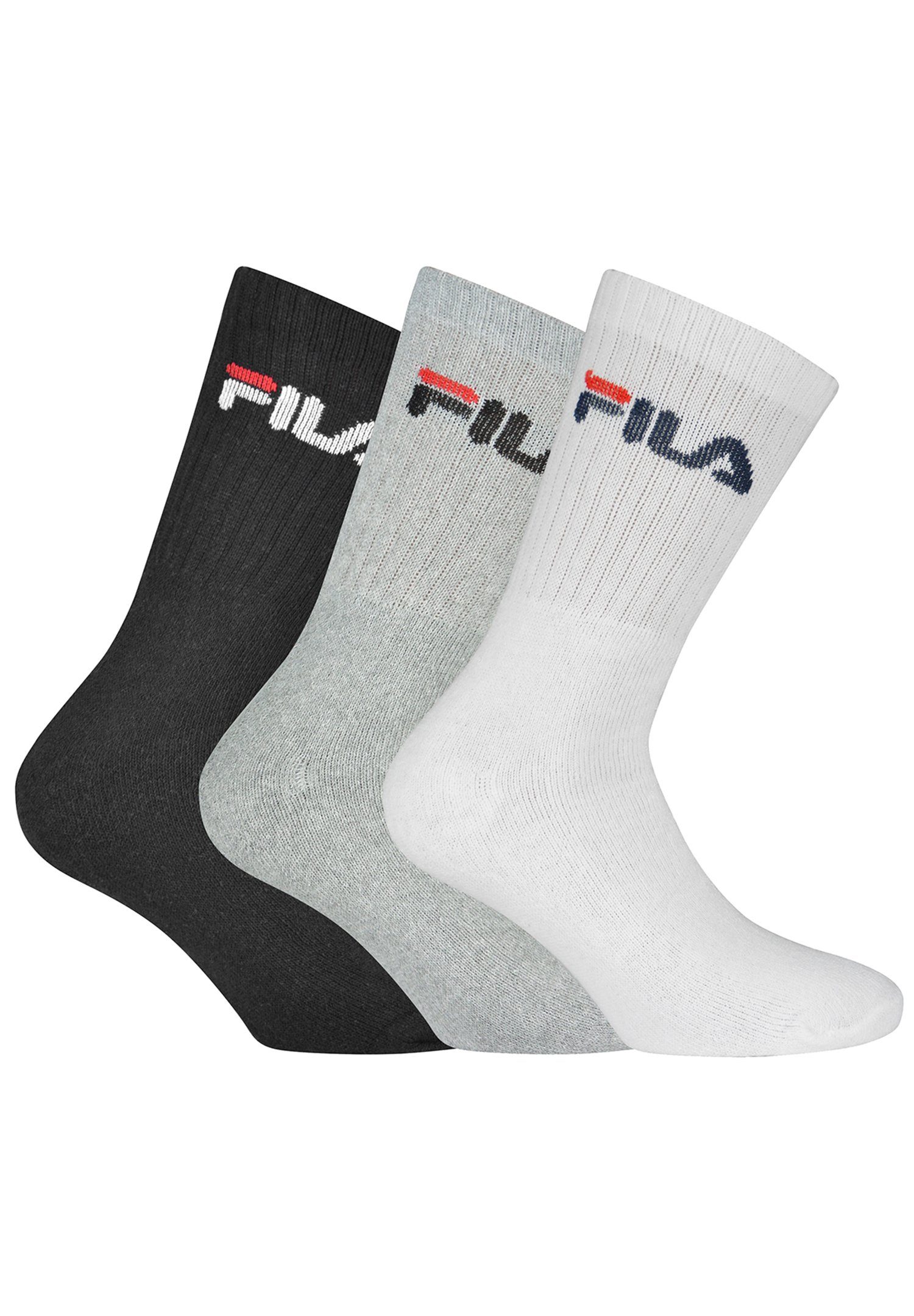 Fila Socken Men Sport - Socks schwarz (3-Paar) weiß - 3p grau