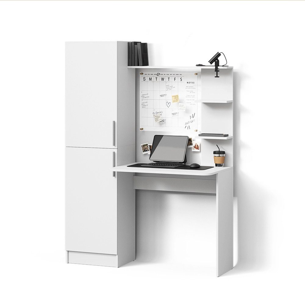 Livinity® Schreibtisch Rina, Weiß, 122.9 x günstig online kaufen