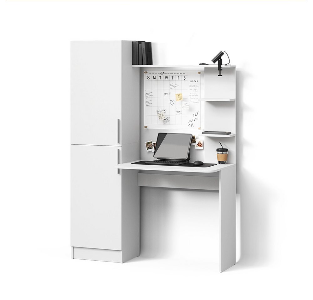 Livinity® Schreibtisch Rina, Weiß, 122.9 x 168 cm (1-St)