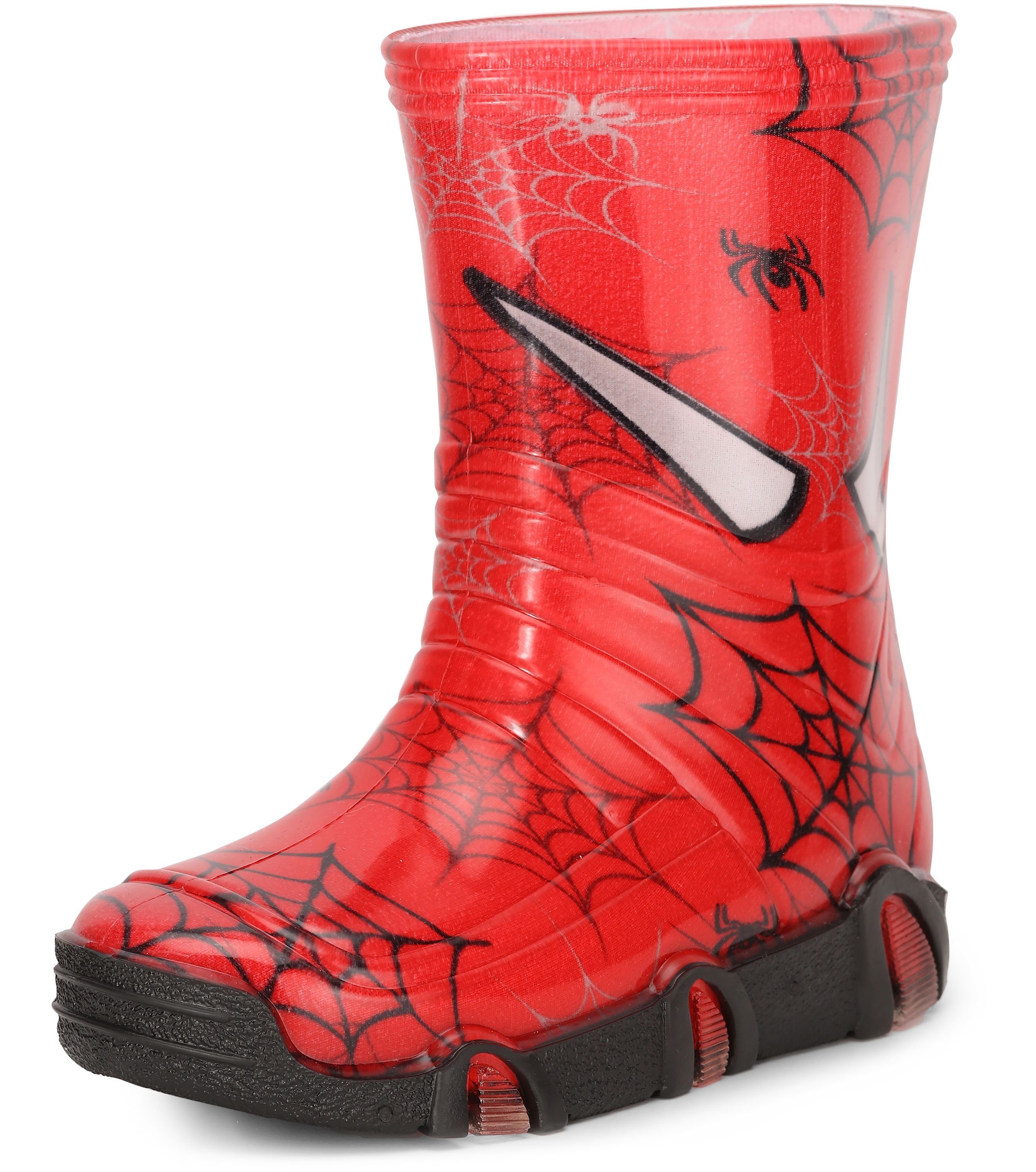 Ladeheid Kinder Gummistiefel SwkBW2020 Gummistiefel Rot Spinnen 39