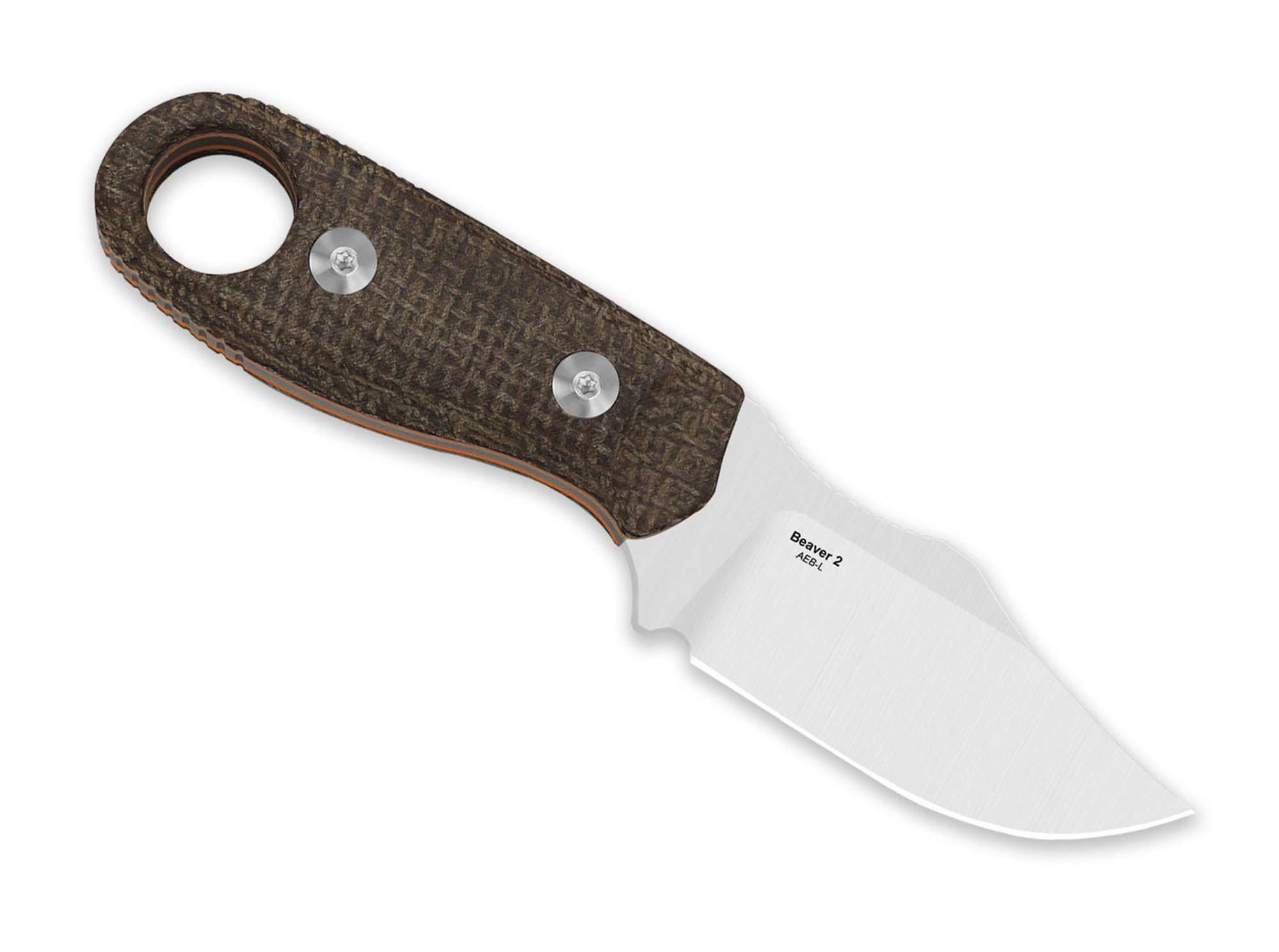 Kizer Taschenmesser Kizer Beaver 2 AEB-L Brown & Orange Micarta