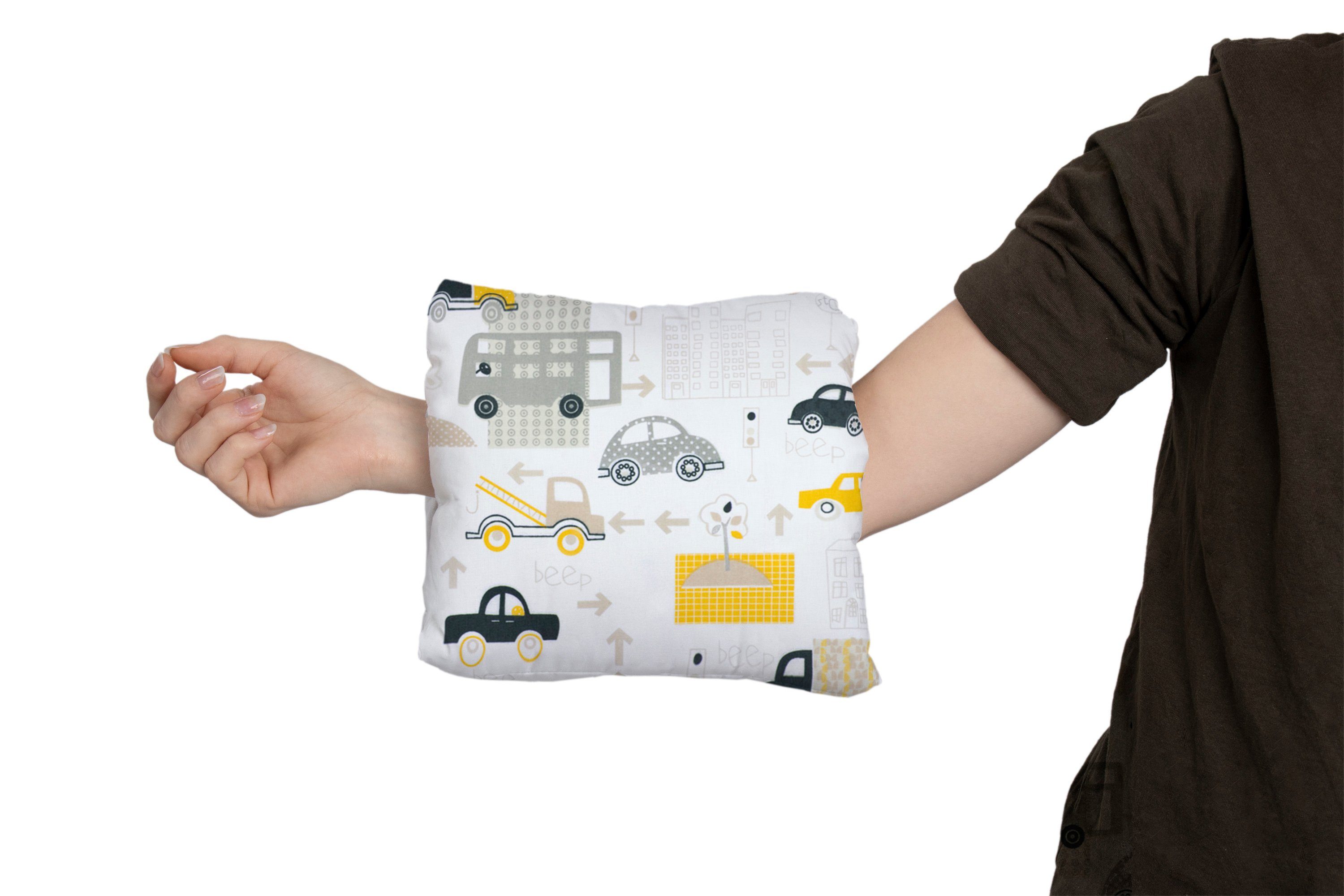 Amilian Stillkissen - kleines Arm Stillkissen - kleines Stillkissen für Baby, Hilfe beim Stillen - ca. 22 x 20 cm, Stillmuff - Muff für unterwegs, einfach über den Arm ziehen - Mini Stillkissen für unterwegs