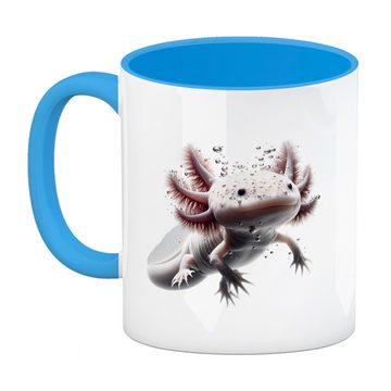 speecheese Tasse Axolotl Kaffeebecher in hellblau