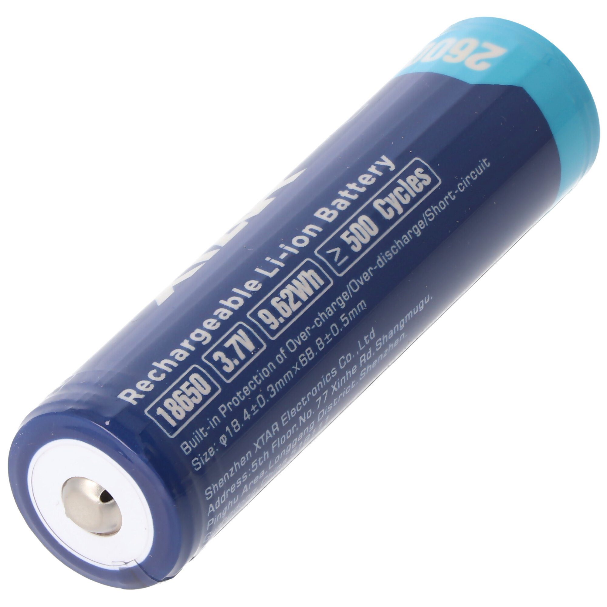 XTAR XTAR 18650 2600mAh 3,6V - 3,7V Li-Ion-Akku geschützt mit Kopf, Abmess Akku 2600 mAh (3,7 V)
