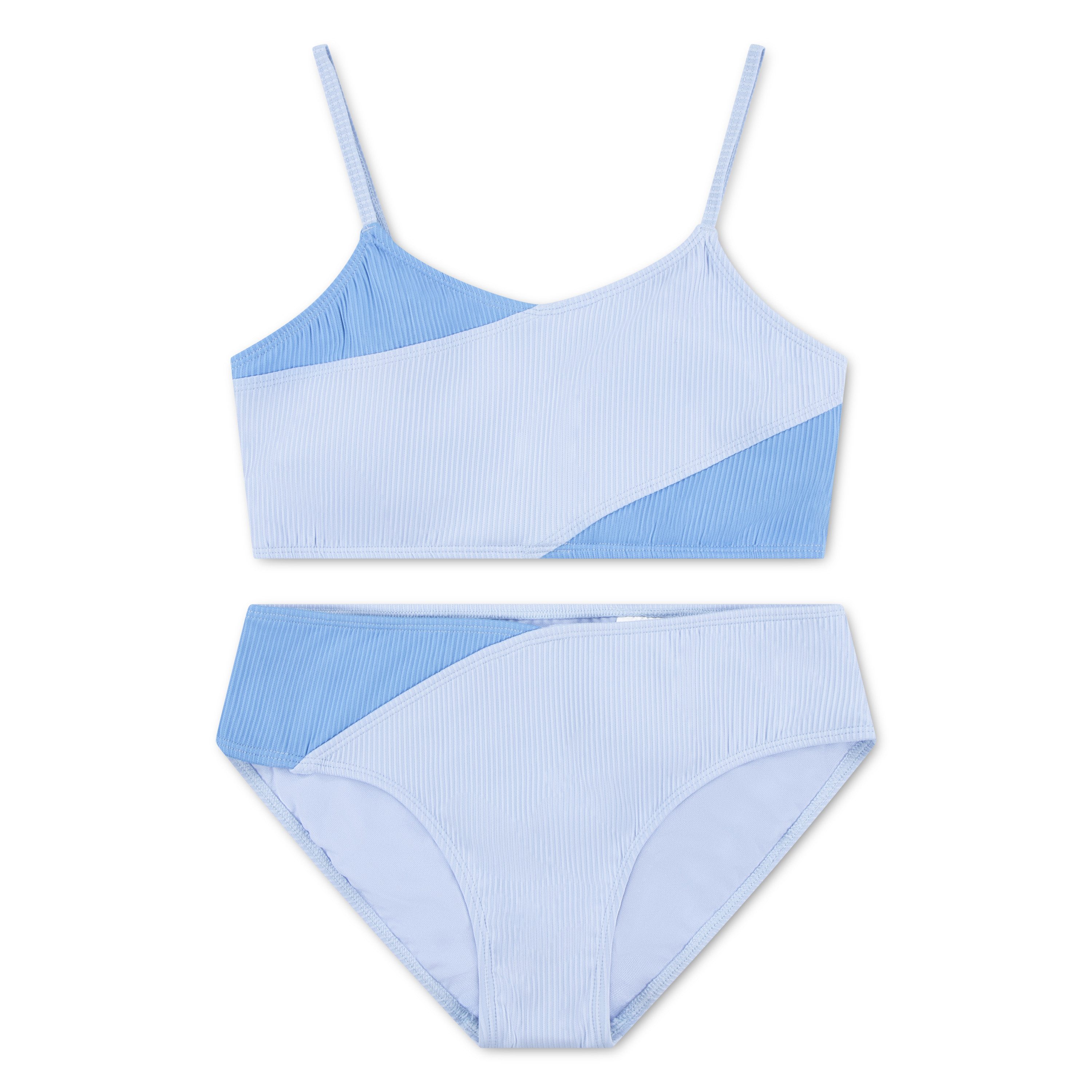Abercrombie Kids Bustier-Bikini AFG CROSS WRAP 2 PC SWIMSUIT (2-St) im Colorblocking-Design, für Girlsq