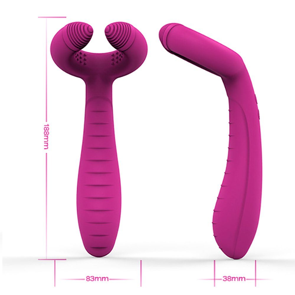 Klitoris Silikon G-Punkt ihre Vibrator und Dildo Paar Dreifach-Vibrator Vaxiuja für