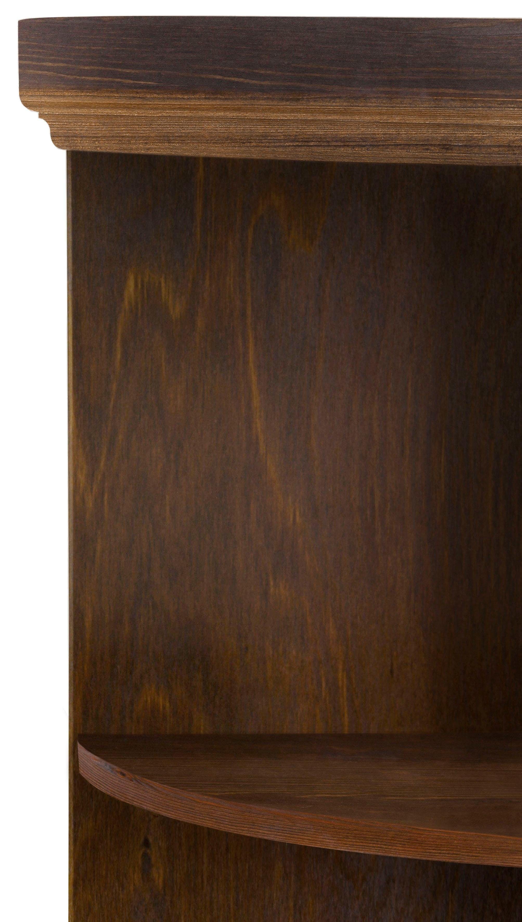 dunkelbraun Anbauregal Soeren, cm affaire massiver Tiefe Kiefer, 220 cm, 33 Höhe Home aus