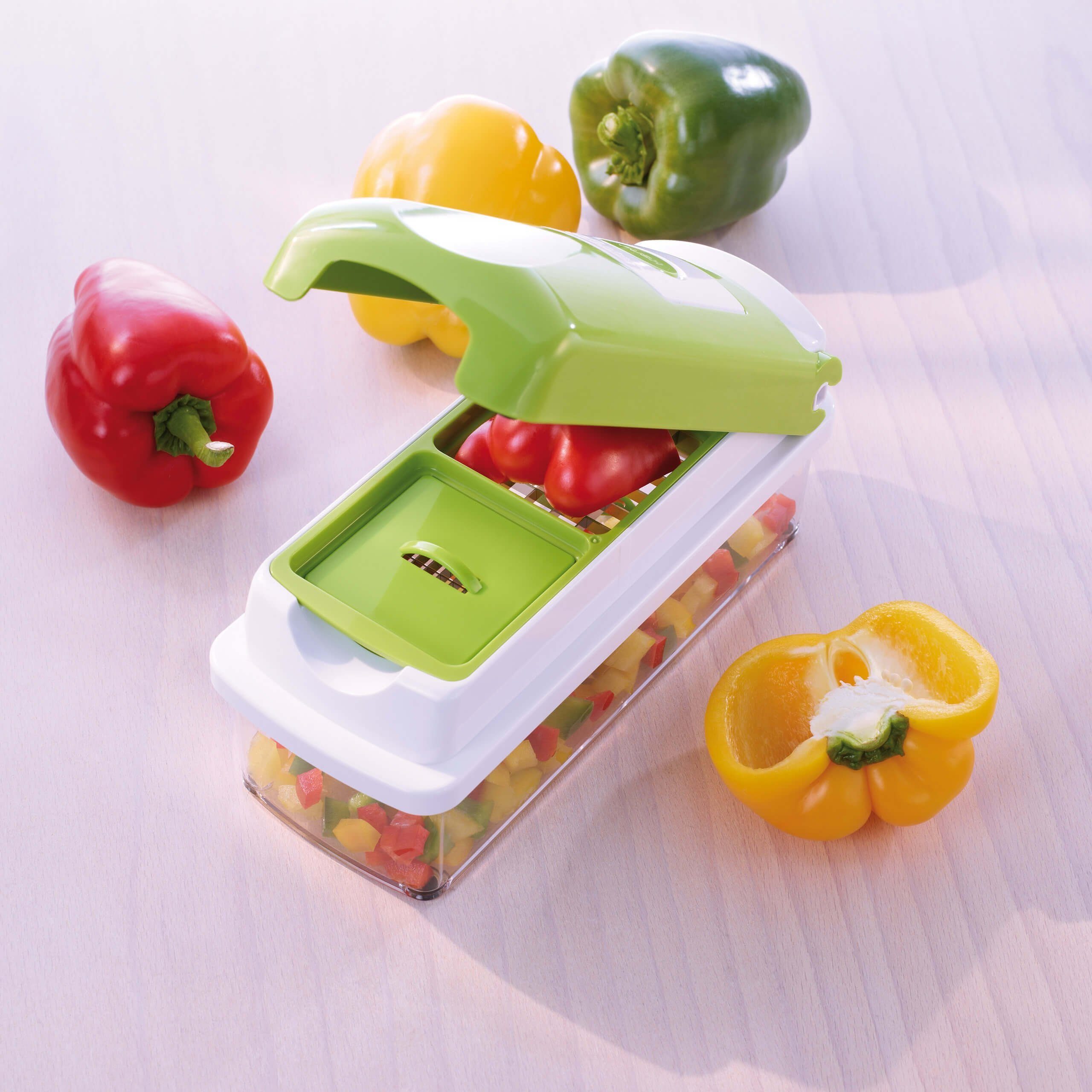 Genius Gemüsehobel Zerkleinerer Gemüseschneider Genius Nicer Dicer Smart Set 7-tlg. 33594, Material: Kunststoff, Edelstahl