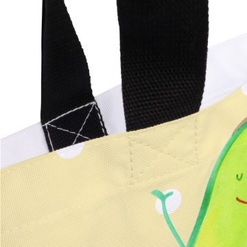Mr. & Mrs. Panda Shopper Avocado Glücklich - Gelb Pastell - Geschenk, Shopper, Veggie, Vegan, (1-tlg), Modisches Design