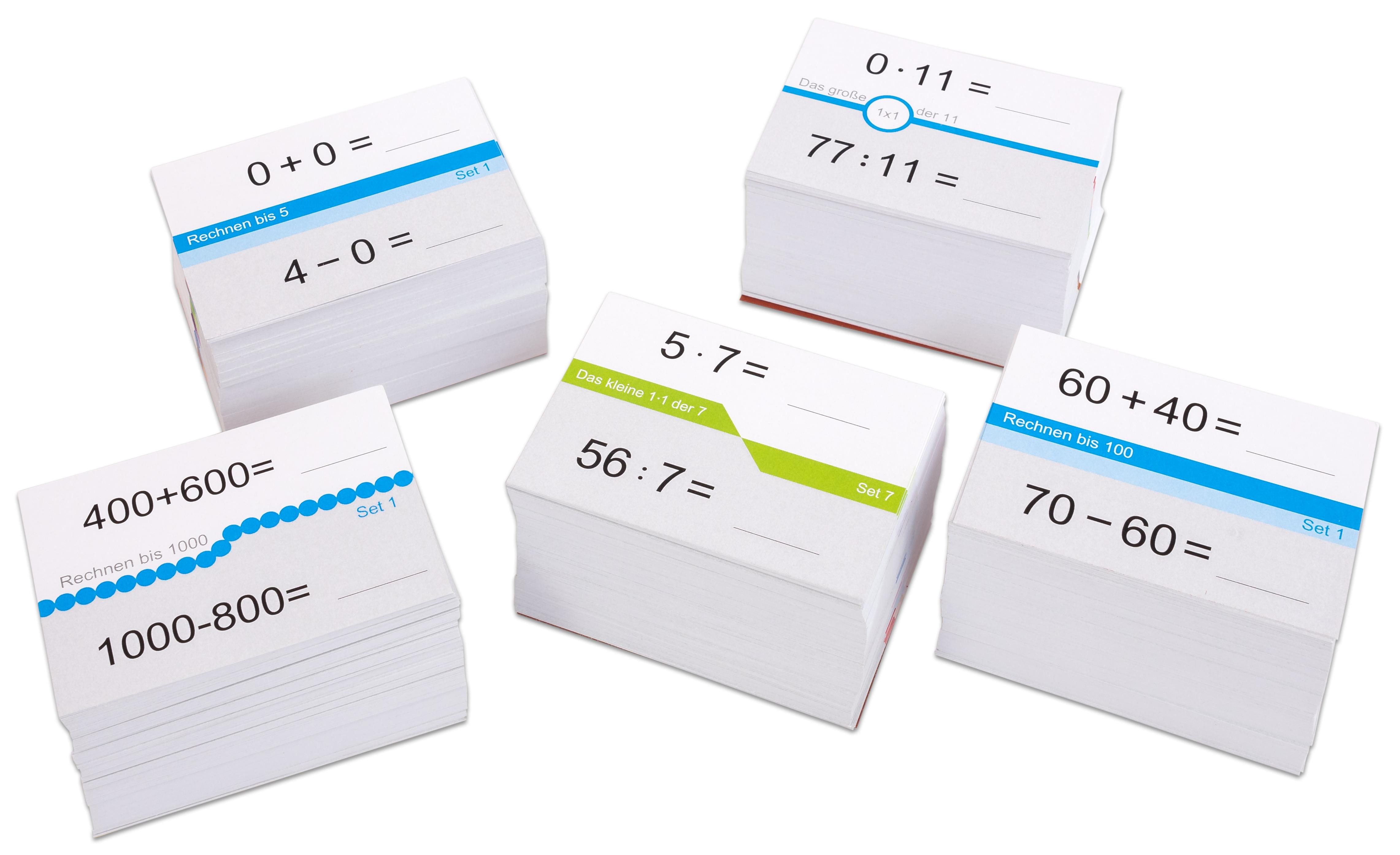 Betzold Karteikarten Selbstlernkarten Mathe in der Grundschule, 5er-Set
