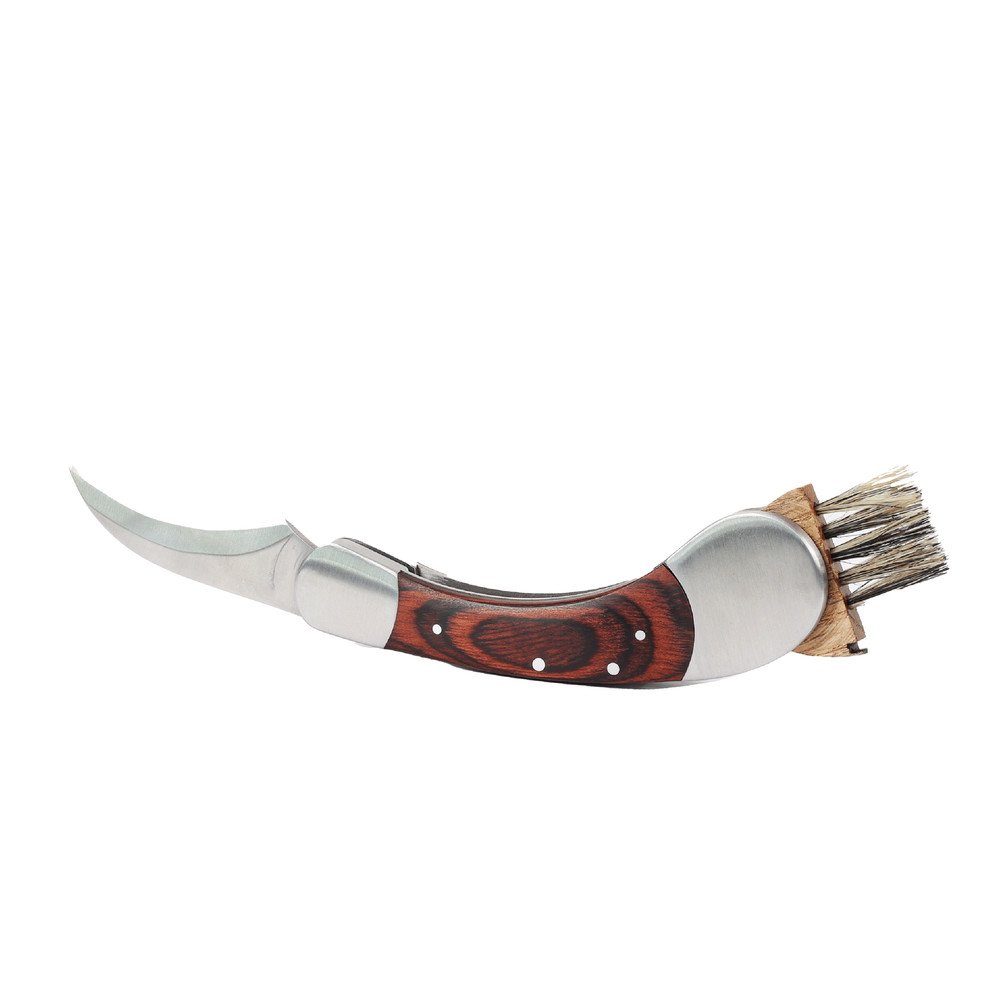 Dönges Taschenmesser Pilzmesser mit Bürste, klappbar, inkl. Tasche
