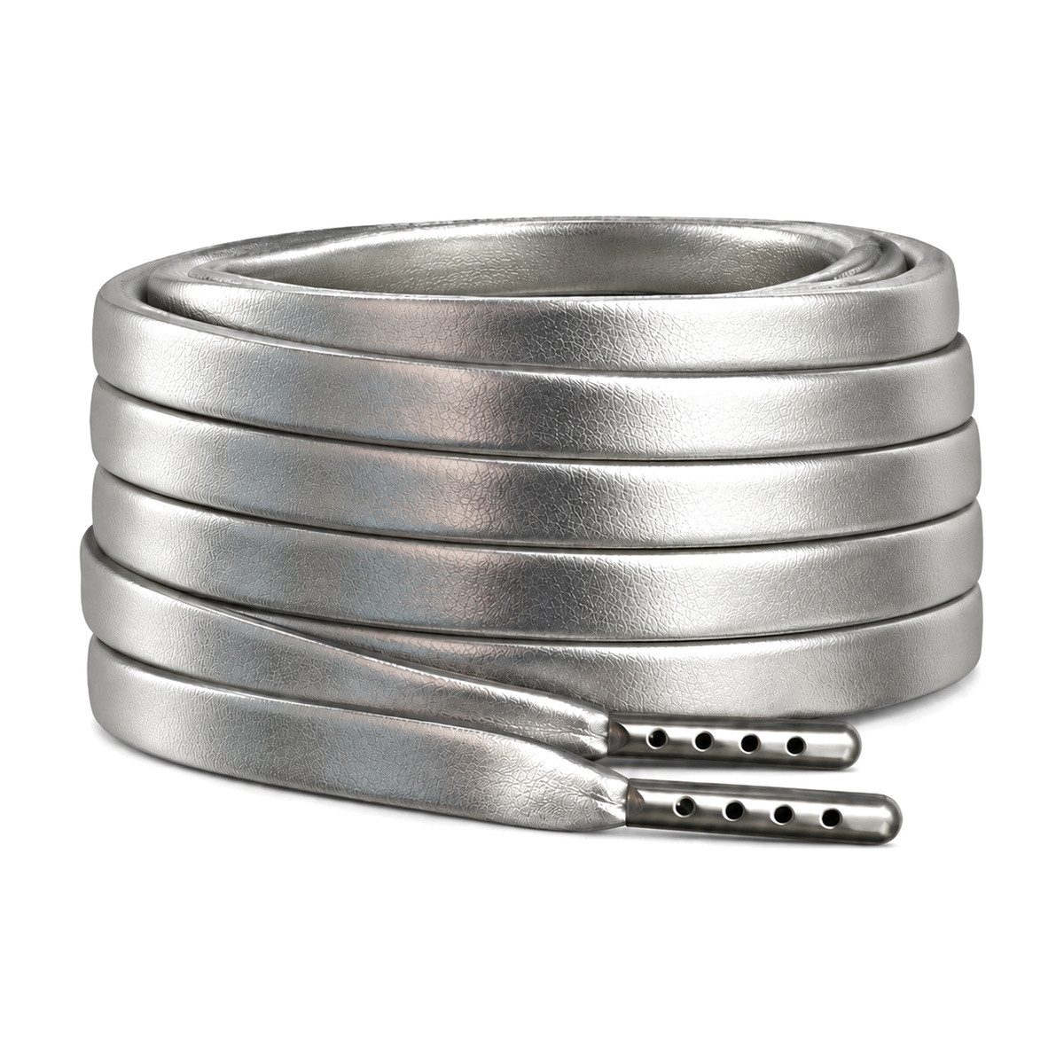 Basicwear Germany Schnürsenkel Flache Lederschnürsenkel mit Metallspitzen