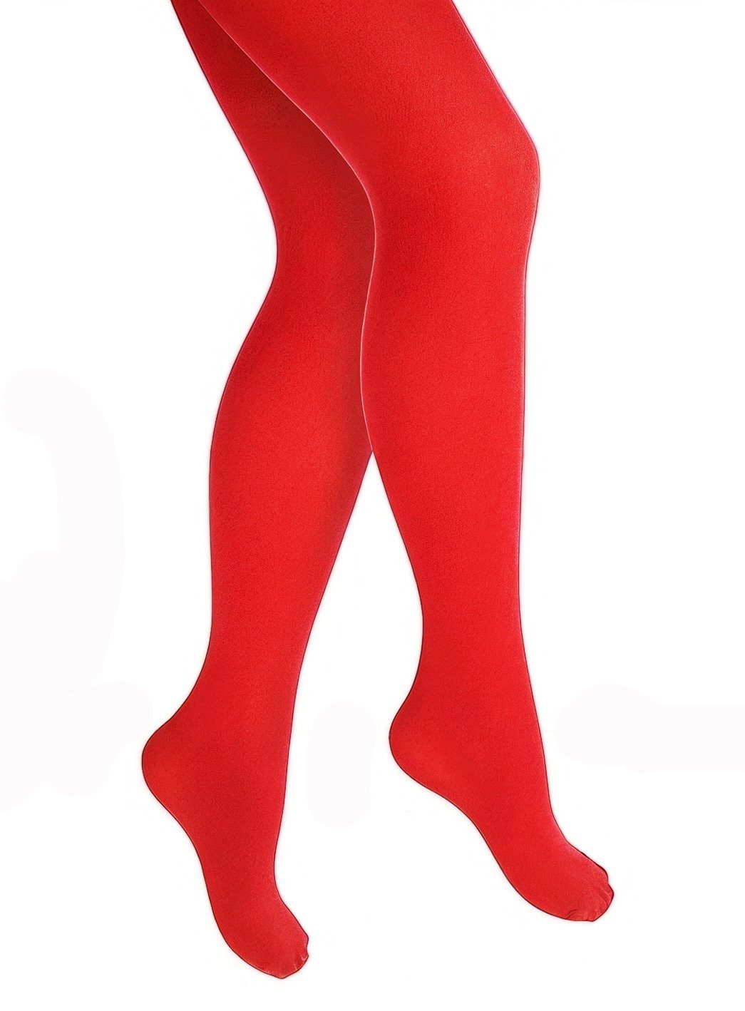 thetru Strumpfhose Blickdichte Strumpfhose Kinder rot (1 St) Blickdichte, einfarbige Strumpfhose für Kinder von 4 bis 14 Jahre