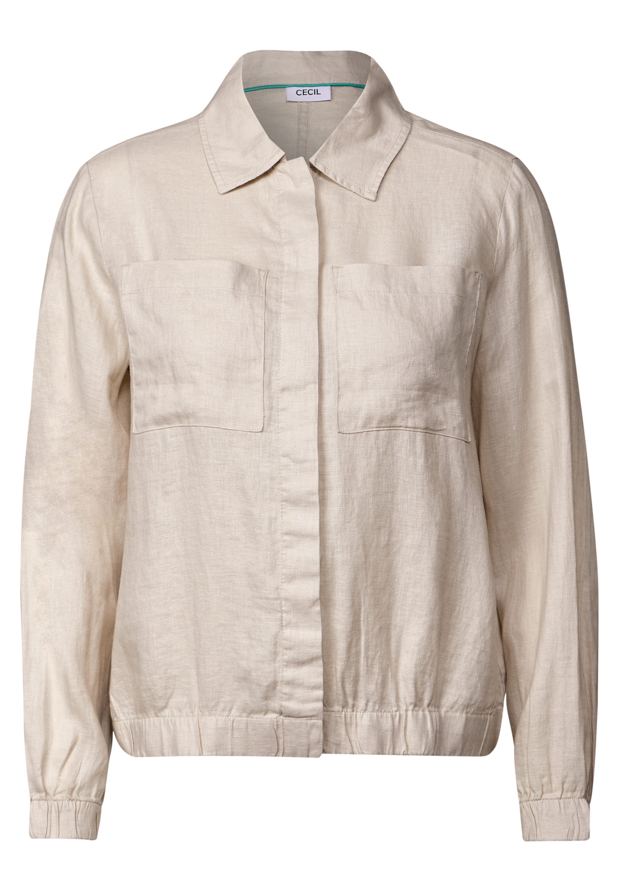 CECIL Langarmbluse mit Elastiksaum