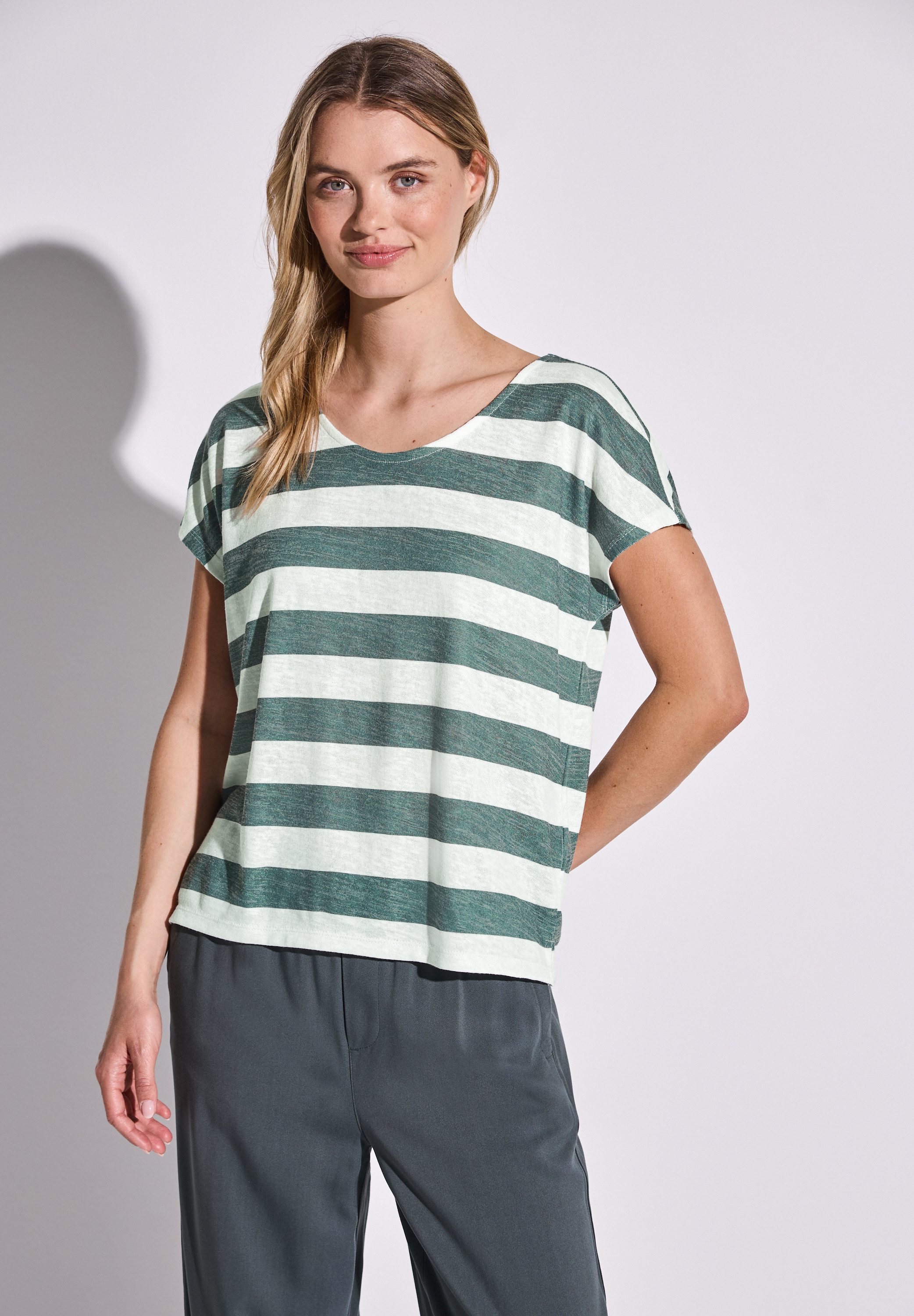 STREET ONE Shirttop mit Streifenmuster günstig online kaufen