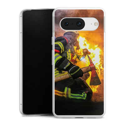 DeinDesign Handyhülle Feuerwehr Feuer Lebensretter Volunteer Firefighter, Google Pixel 8 Slim Case Silikon Hülle Ultra Dünn Schutzhülle