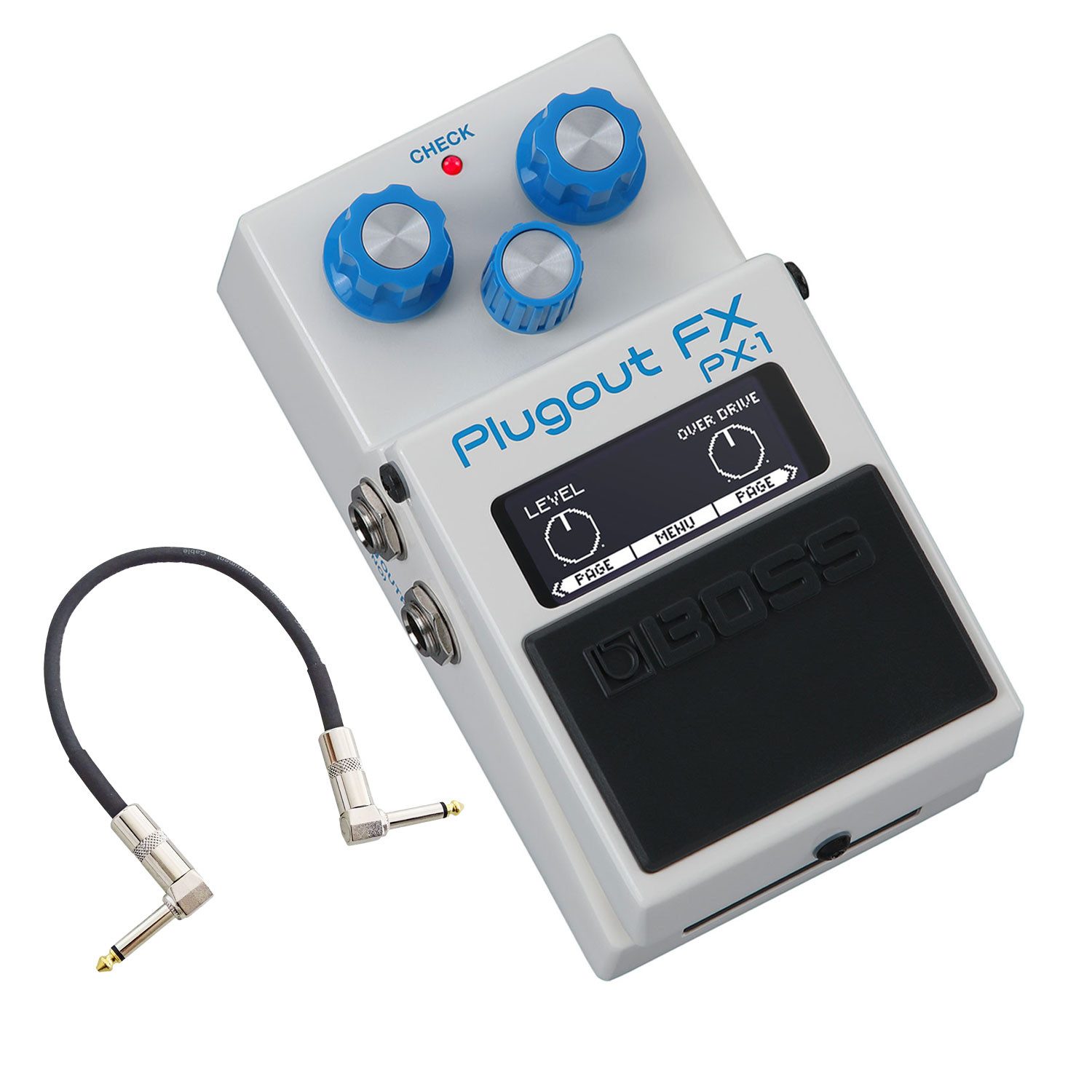 Boss by Roland E-Gitarre Boss Effektgerät PX-1 Plugout FX mit Patchkabel 30 cm, Effektgeräte, Gitarristen, Bassisten, Effektgeräte, Vorteils-Set mit Patchkabel