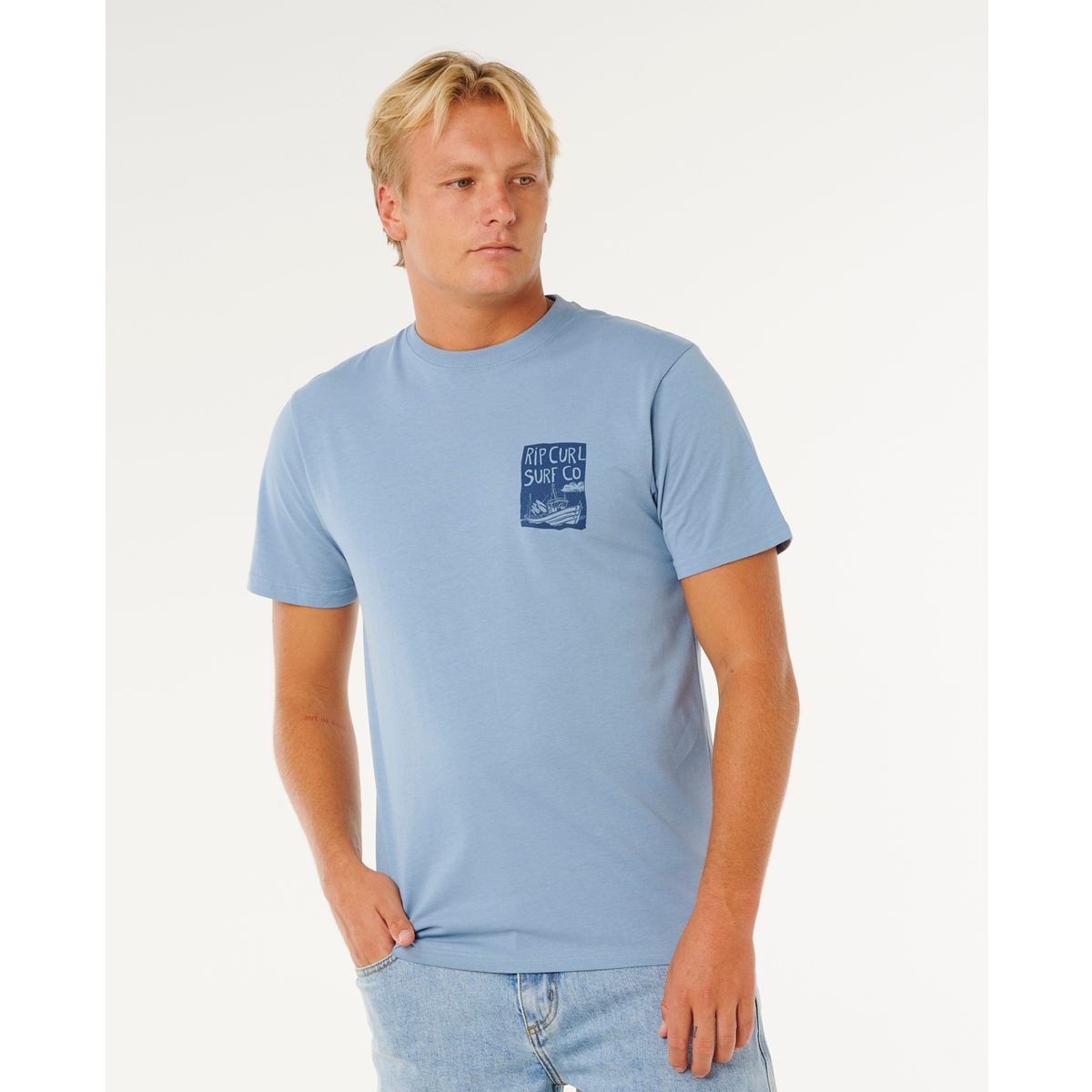 Rip Curl Kurzarmshirt Keep ON Trucking SS Tee Lässiges T-Shirt im Surf-Style mit auffälligen Front- und