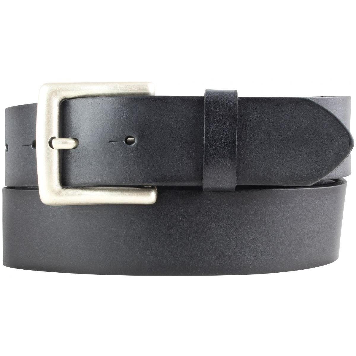 Ledergürtel BELTINGER für Jeans-Gürtel Altsilber Vollrindleder 4 - Schwarz, cm Gürtel Vintage-Look Damen He aus