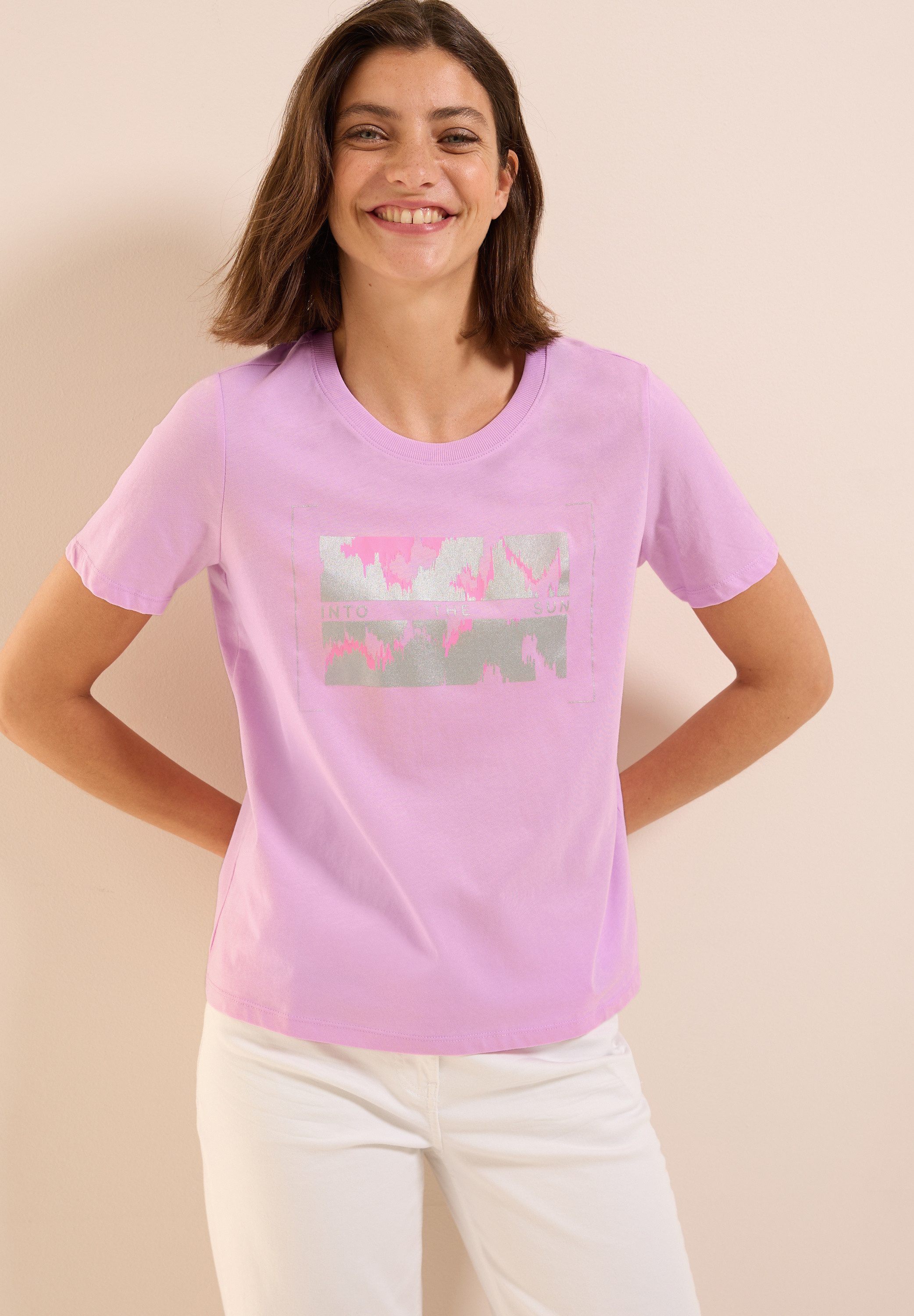 CECIL T-Shirt mit Folienprint günstig online kaufen