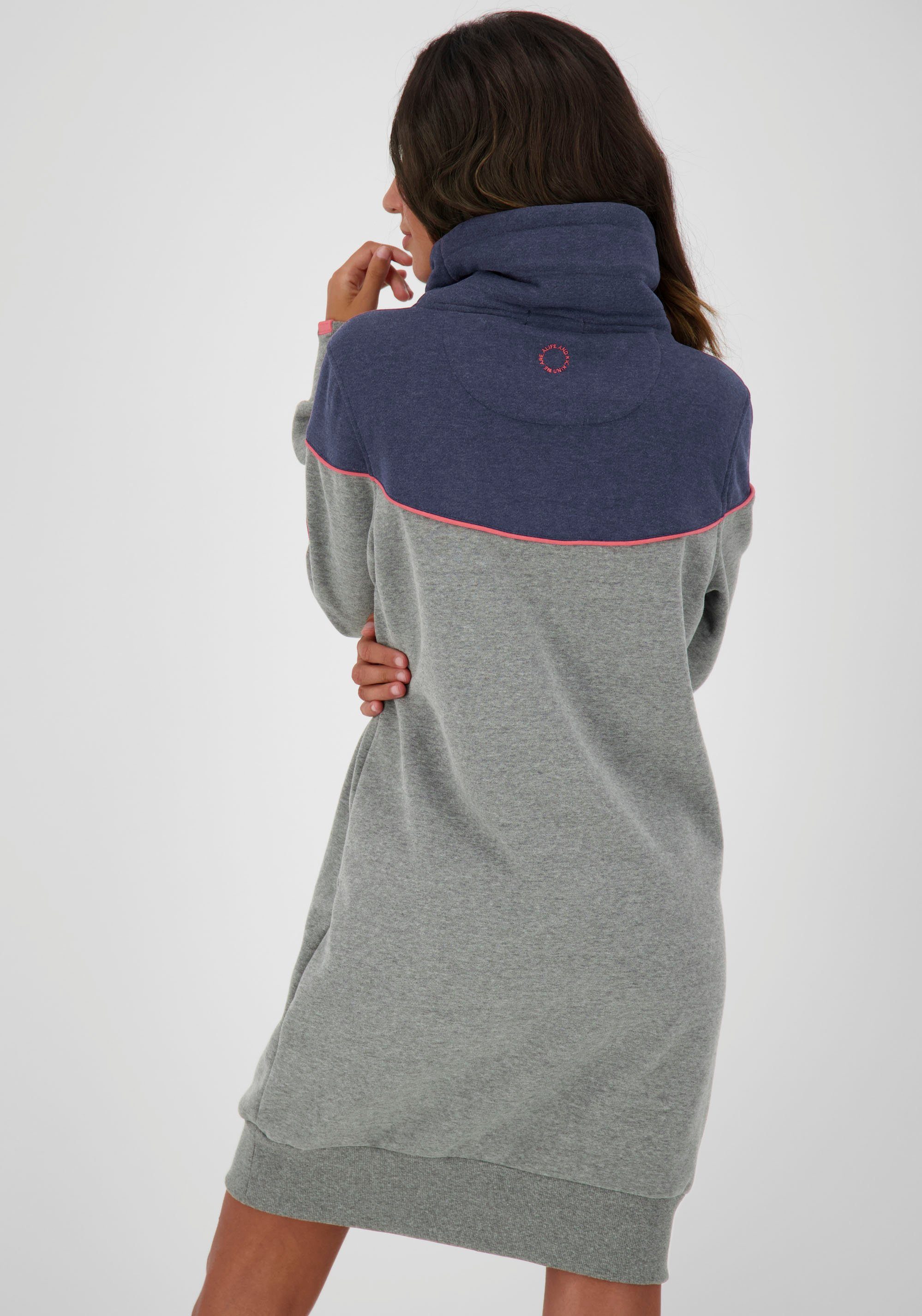 Alife & Kickin ValaAK Sweater Kontrastdetails Jerseykleid sportiver in mit Form langer