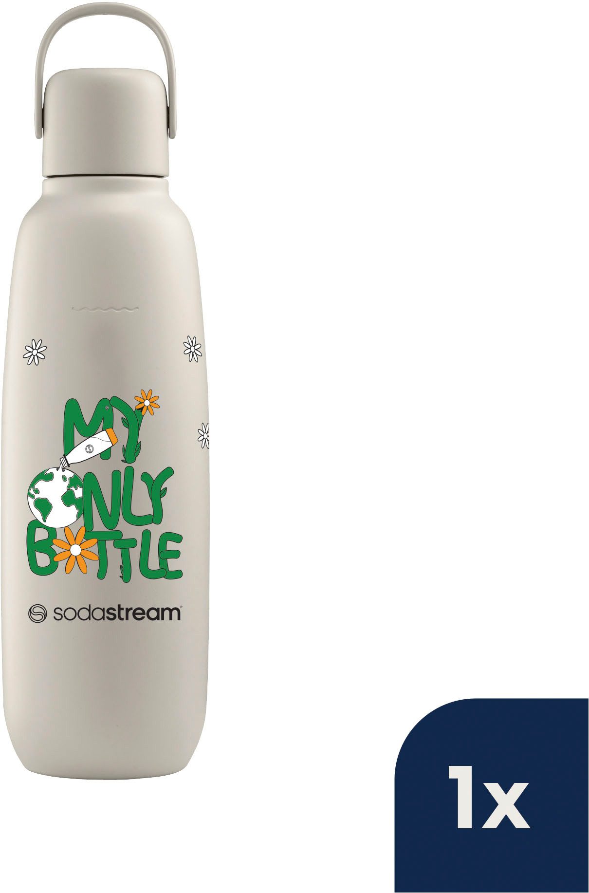 SodaStream Thermoflasche Metallflasche Fizz&go COOL DWS, 0,9 l, Trinkflasche, kompatibel mit SodaStream DUO, E-DUO, TERRA, ART & ENSO Wassersprudler