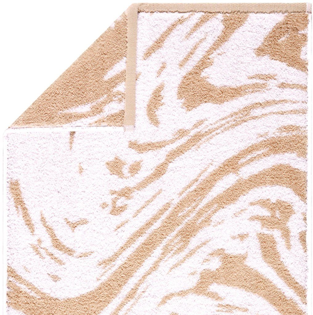 Egeria Handtuch Set MARBLE, (7-tlg), marmoriert mit cm Badematte beige passender Frottier, 70x120