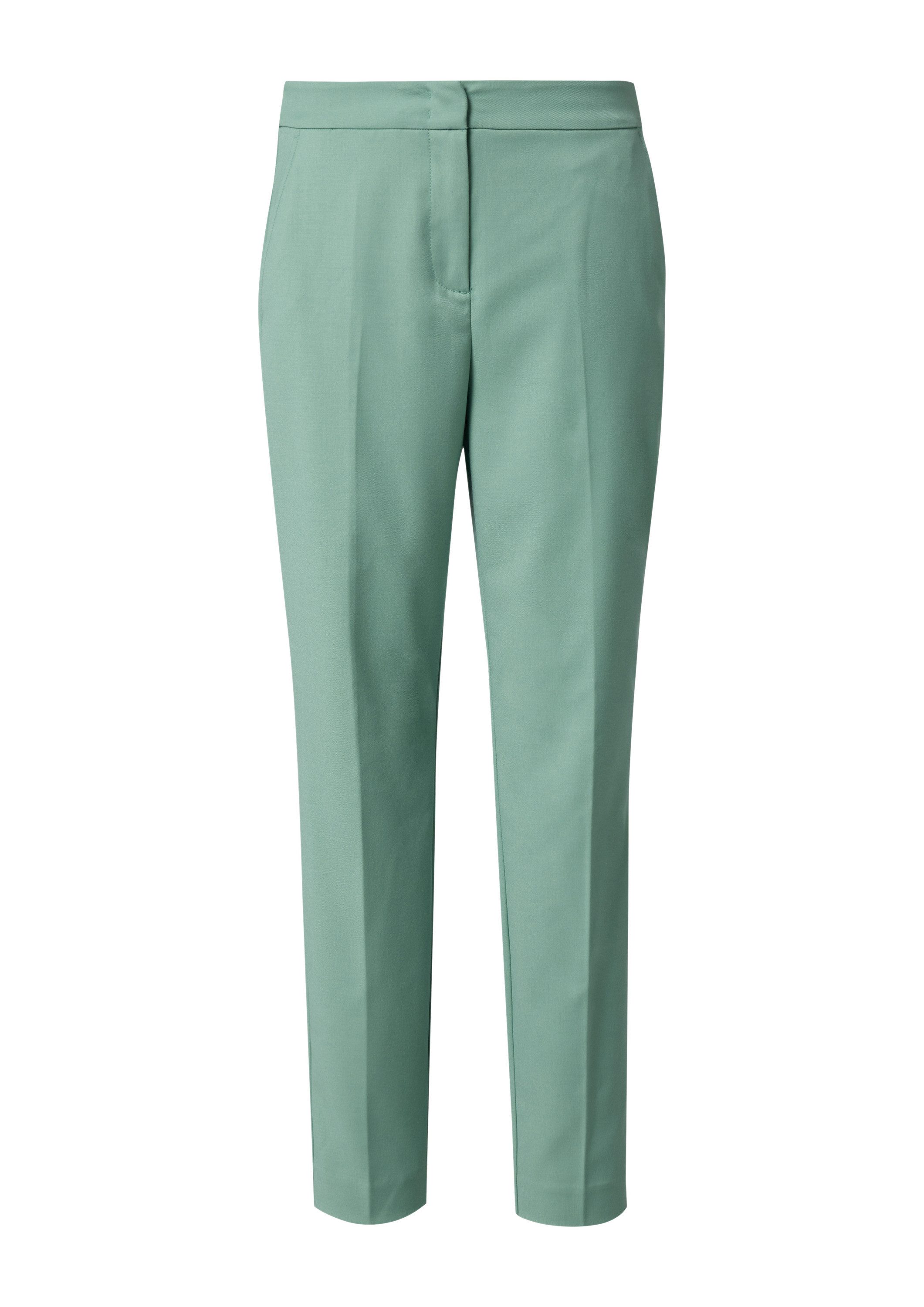 comma Chinos Hose Twill-Hose in Cigarette-Shape mit Logo-Detail günstig online kaufen